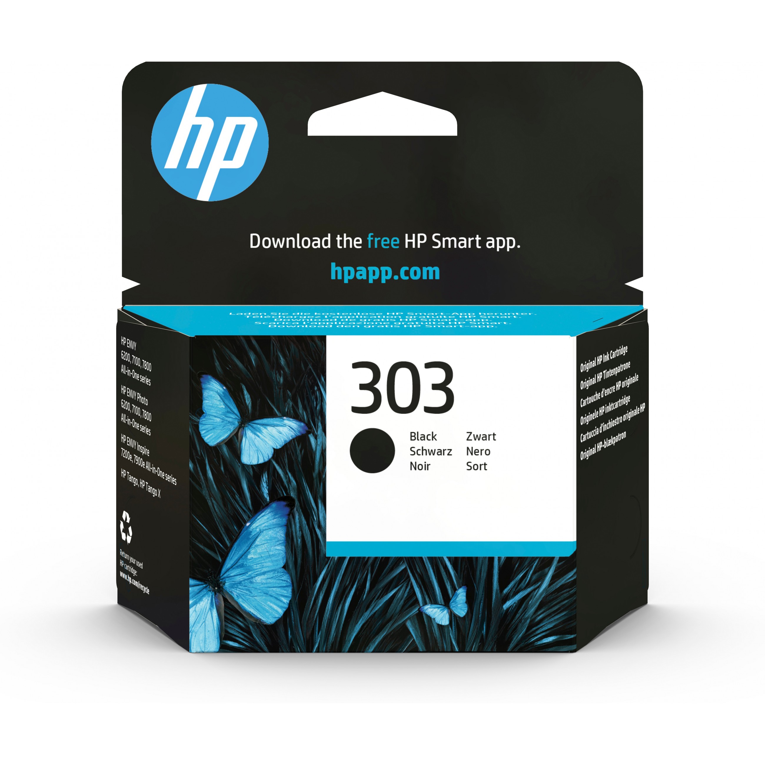 HP T6N02AE#UUS, Tinte, HP 303 Black Original ink  (BILD2)