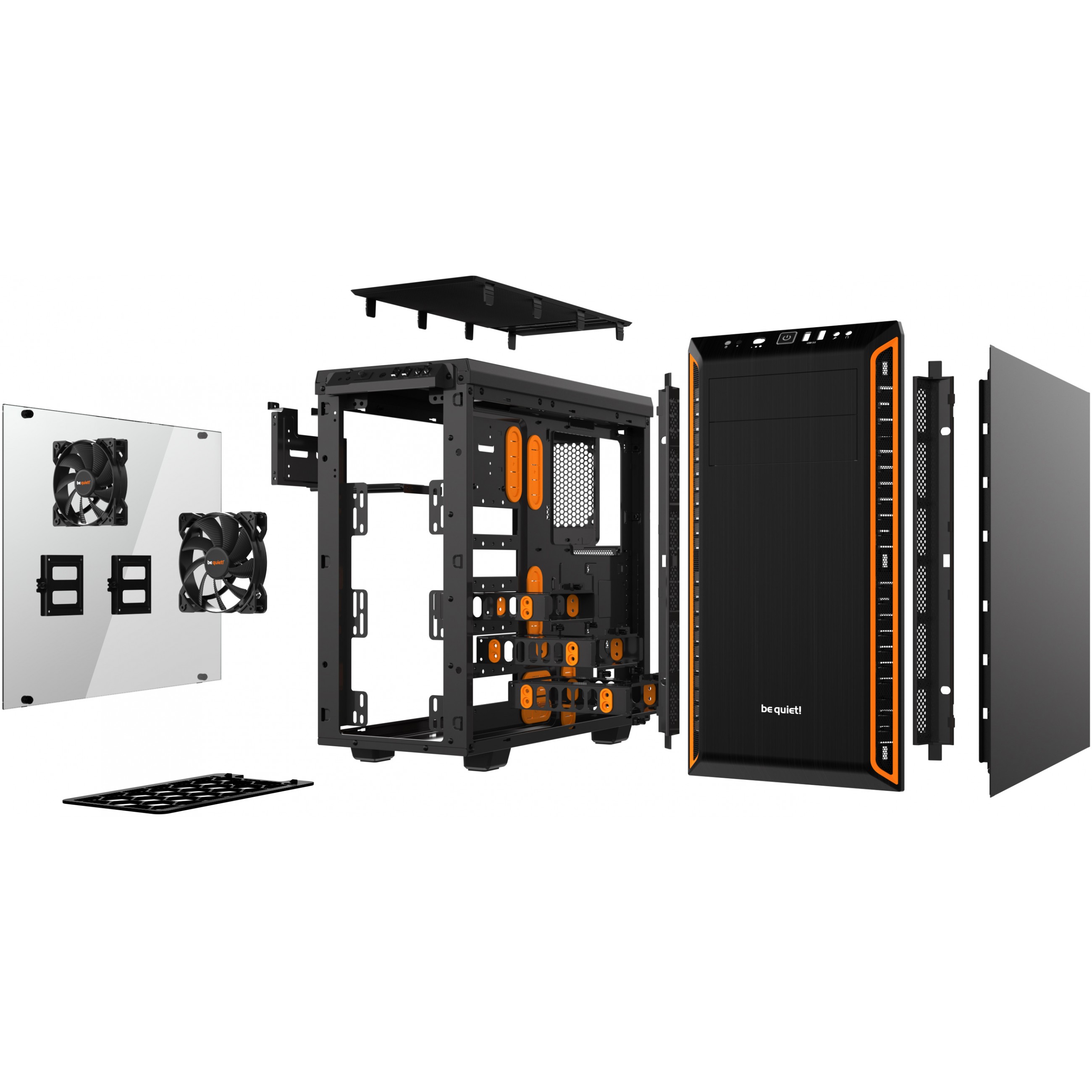 Midi be quiet! PURE BASE 600 orange window, Be Quiet! BGW20 (BILD3)