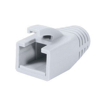 RJ45 Plug Cable Boot 8mm white, 50pcs
