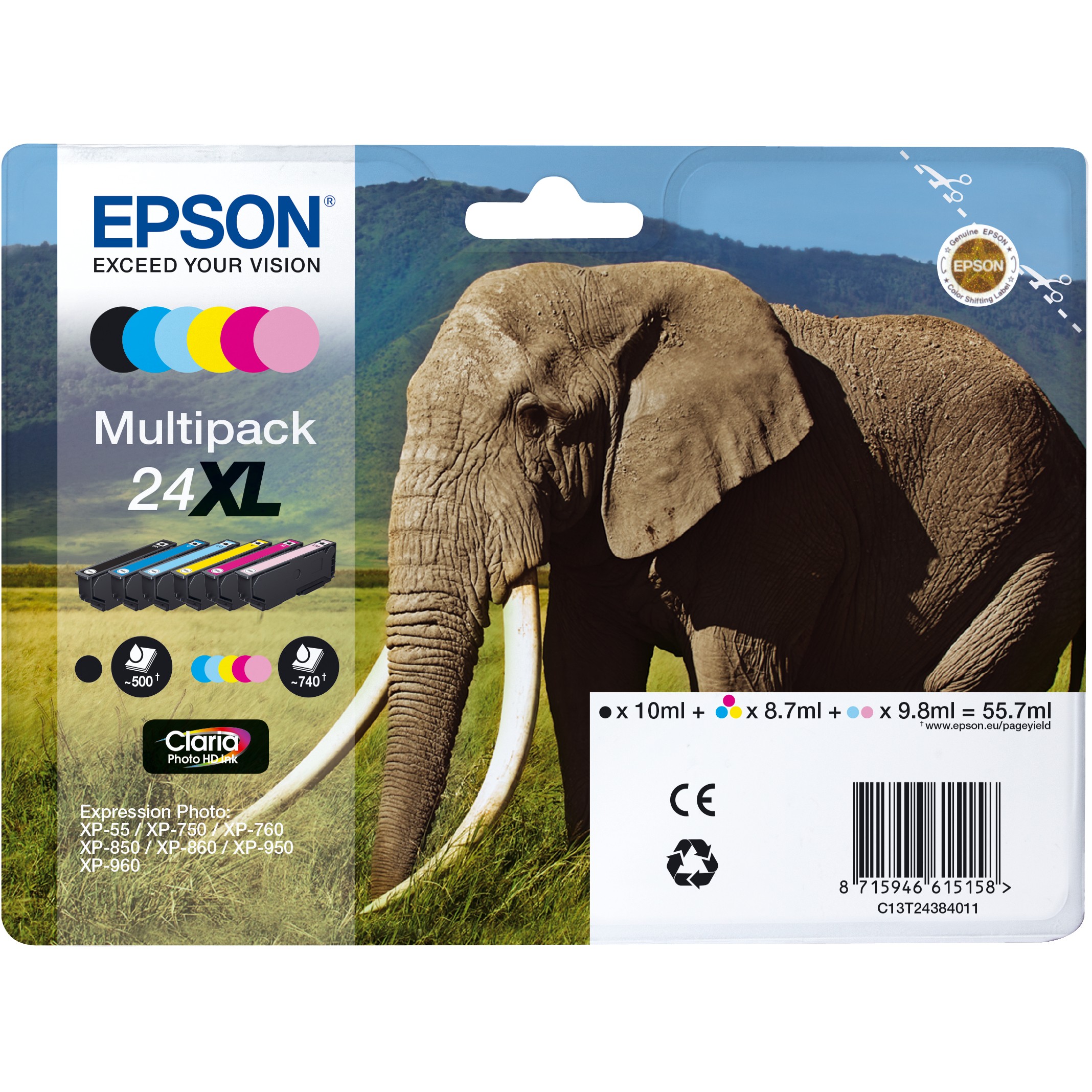 Epson C13T24384011, Tinte, Epson Elephant C13T24384011  (BILD1)