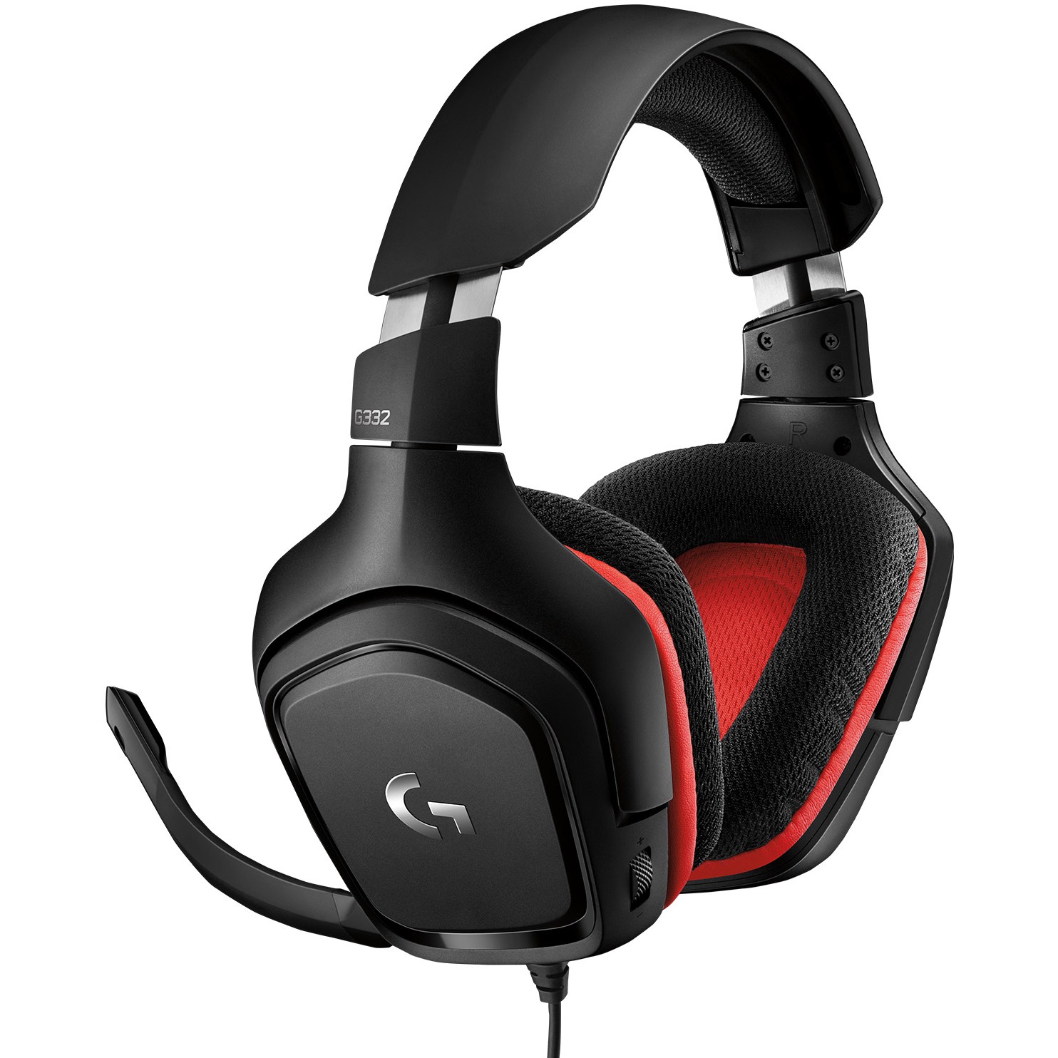 Logitech G G332 Kopfhörer Kabelgebunden Kopfband Gaming Schwarz Rot