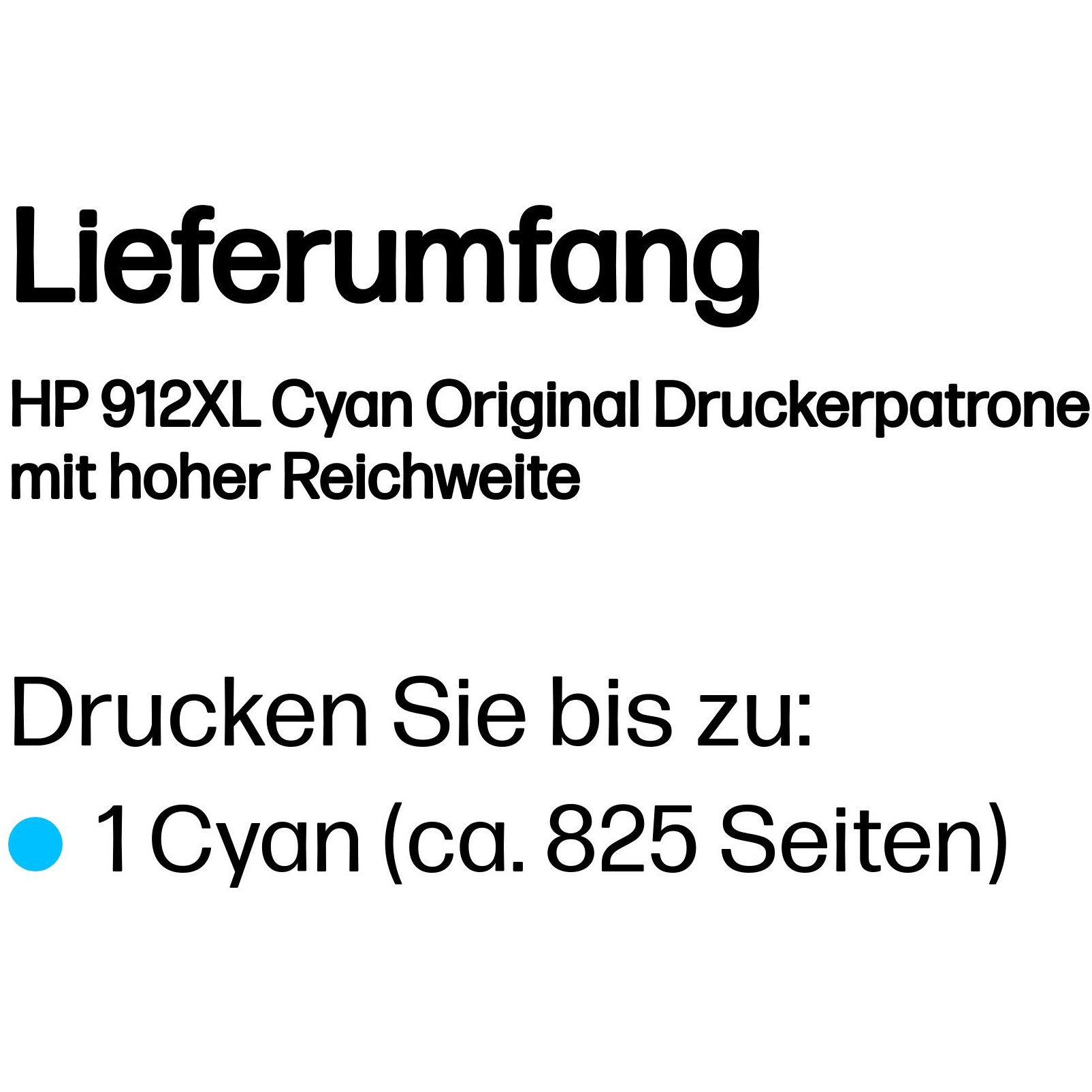 HP 912XL High Yield Cyan Original ink cartridge, HP  (BILD5)