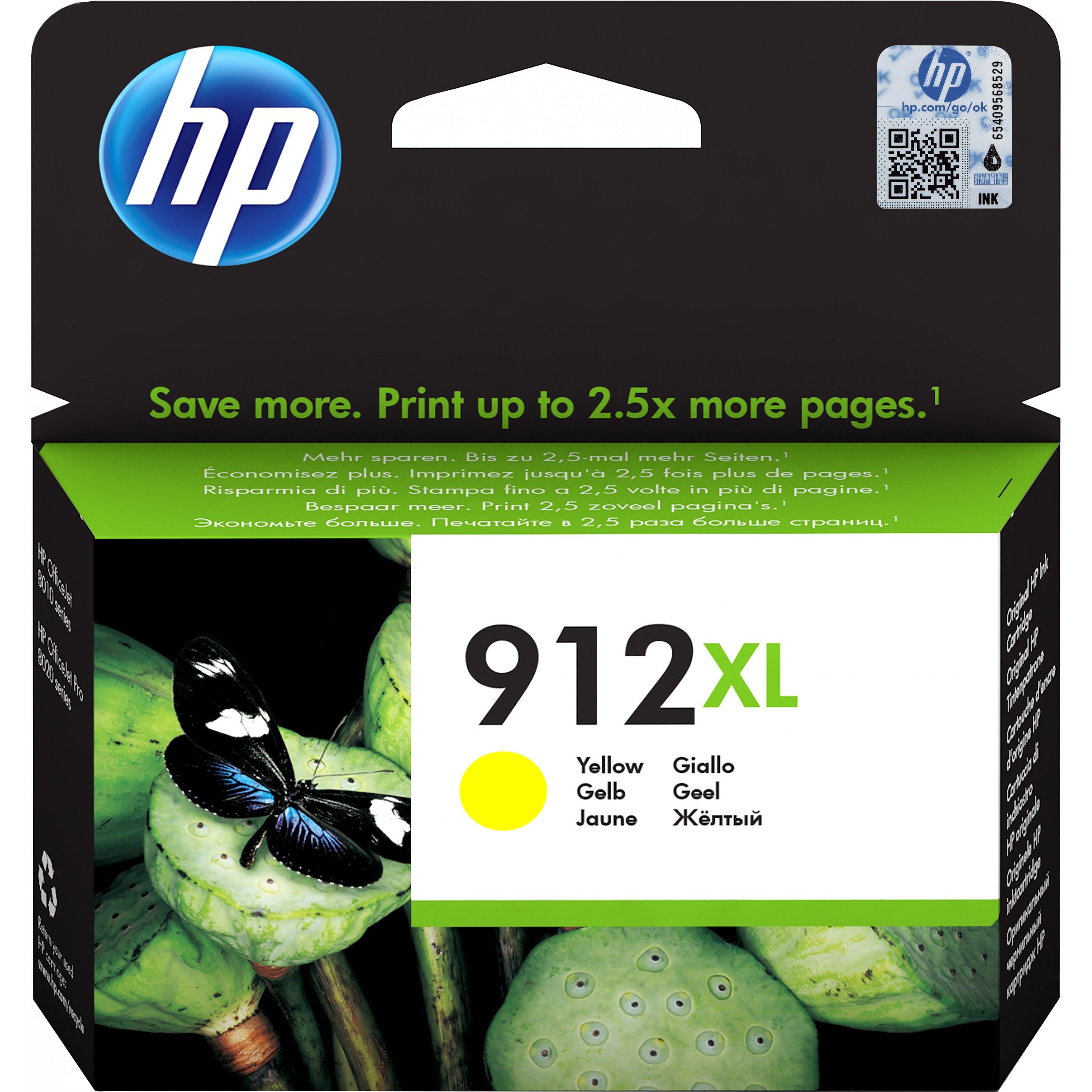 HP 912XL High Yield Yellow Original ink cartridge - 3YL83AE#BGX