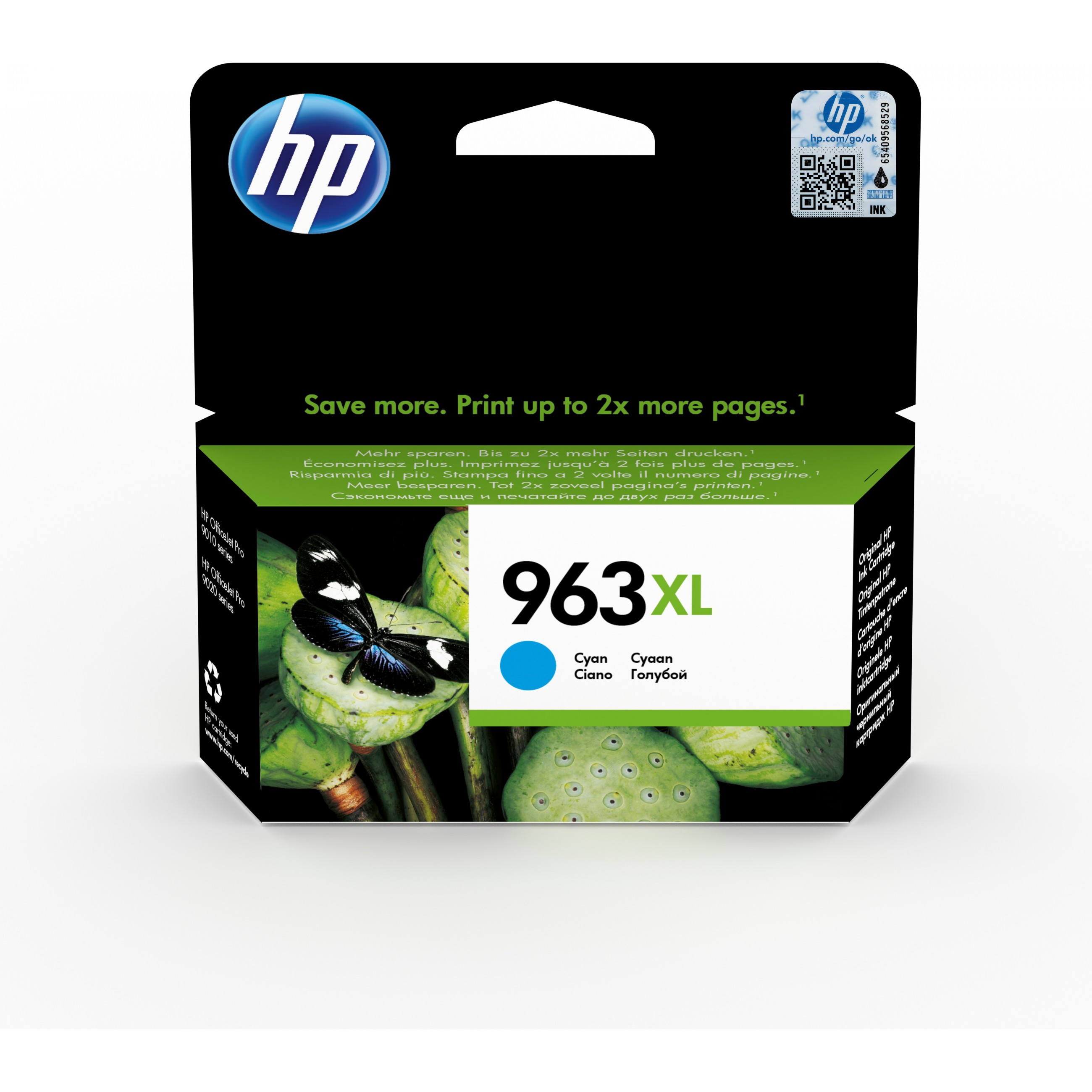 HP 963XL High Yield Cyan Original ink cartridge - 3JA27AE#BGX