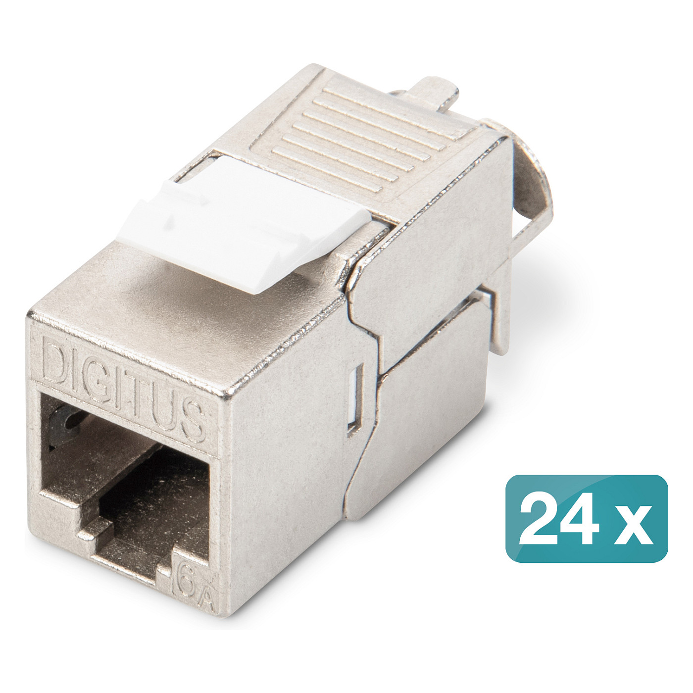 Digitus Keystone CAT6a RJ45 Buchse AWG 22-26 360° Werkzeuglos 24-Pack
