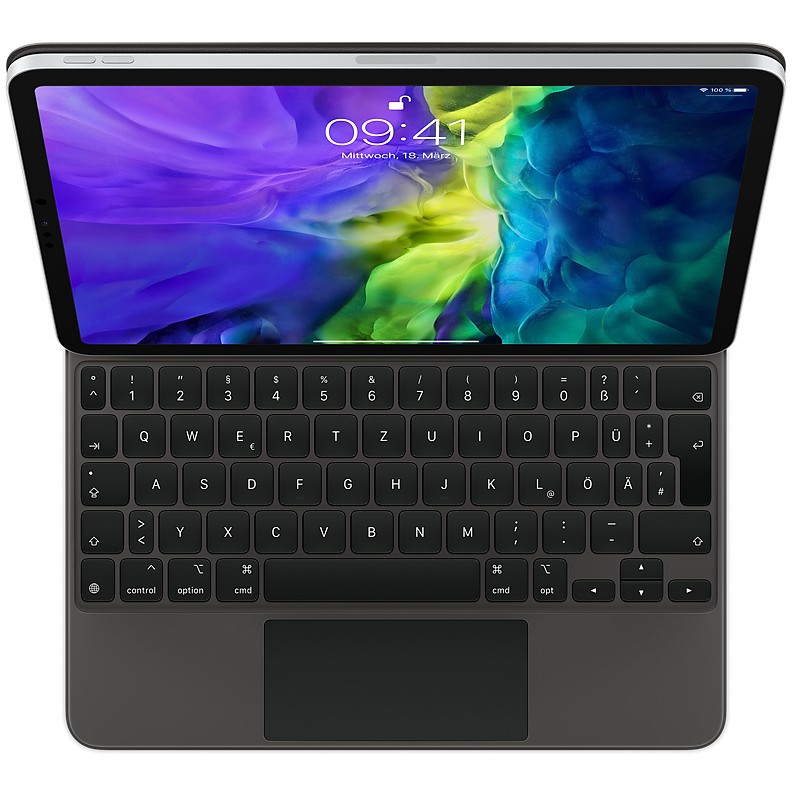 Apple MXQT2D/A Tastatur für Mobilgeräte Schwarz QWERTZ Deutsch