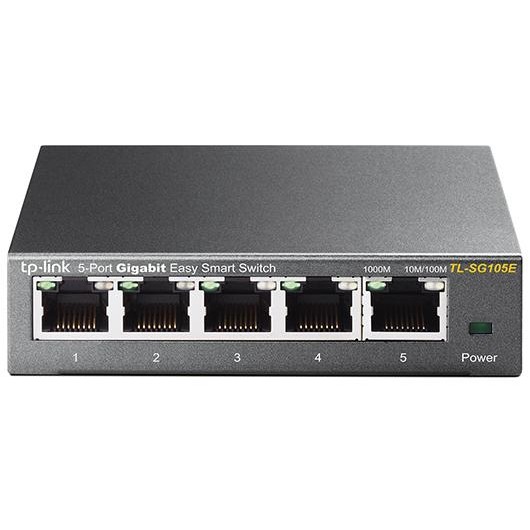 TP-Link TL-SG105E Managed L2 Gigabit Ethernet (10/100/1000) Schwarz