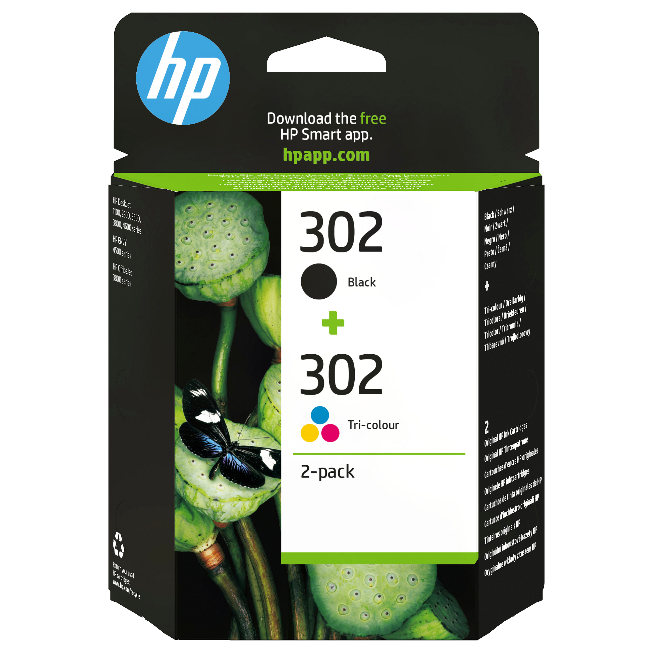 HP # 302 2er Pack Black / Color X4D37AE (Set aus 2 Einzeltinten)