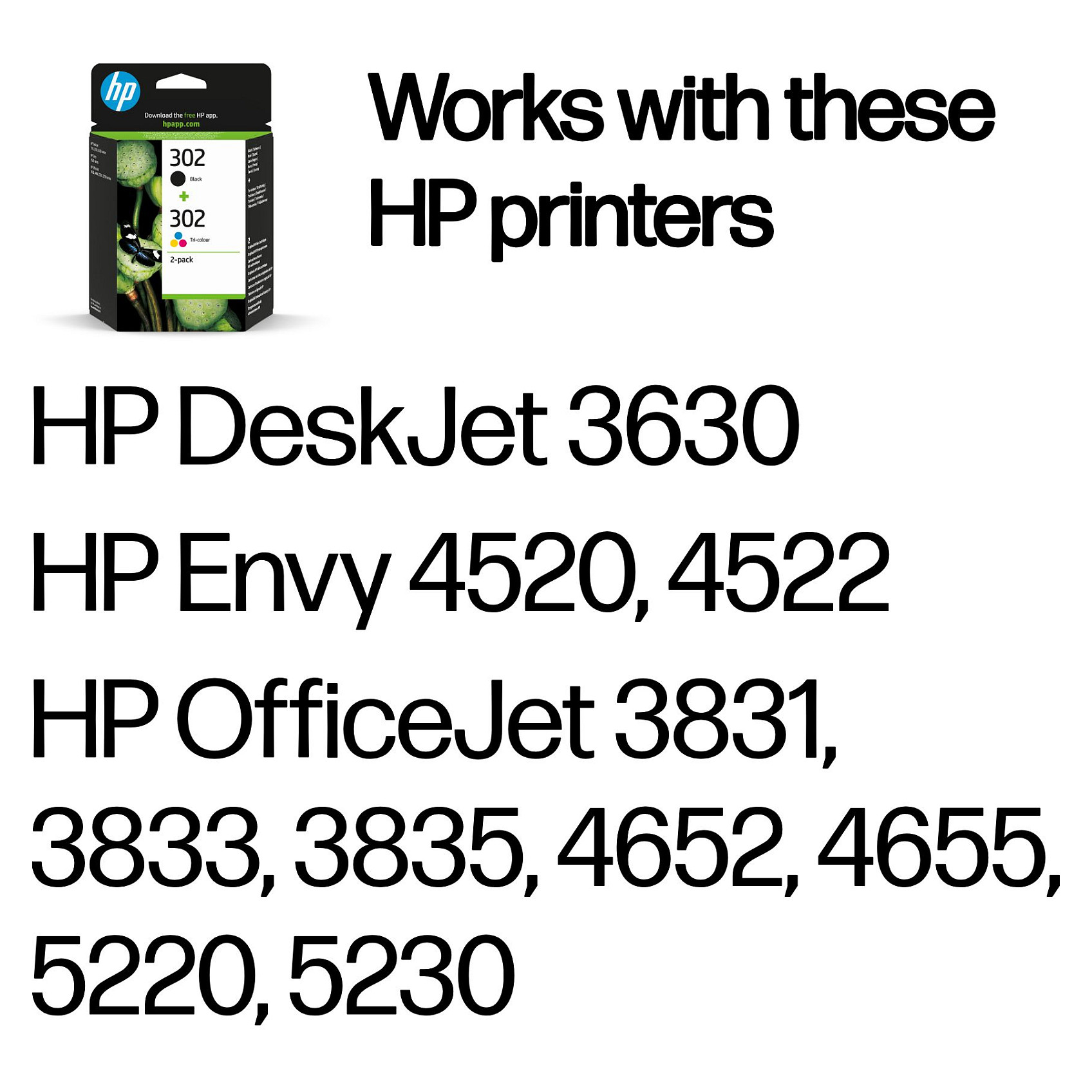 HP # 302 2er Pack Black / Color X4D37AE (Set aus 2 Einzeltinten)