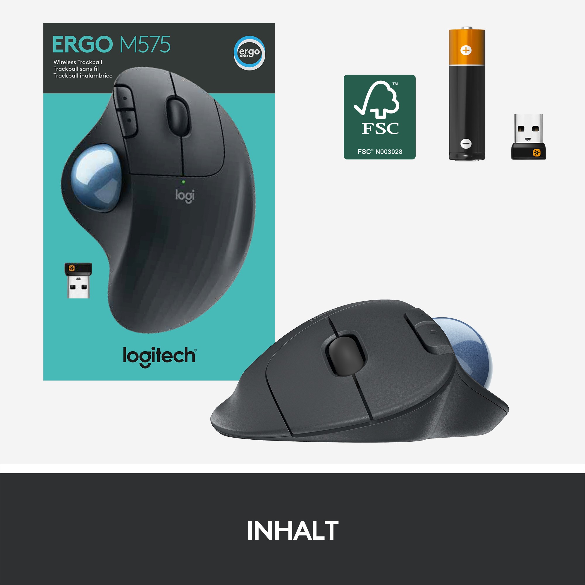 Logitech 910-005872, Mäuse & Tastaturen Mäuse, Ergo  (BILD6)