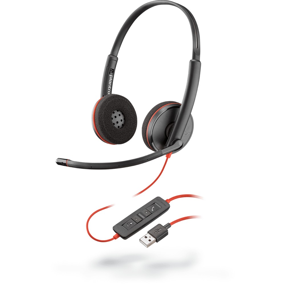 POLY Blackwire C3220 Kopfhörer Kabelgebunden Kopfband Büro/Callcenter USB Typ-A Schwarz