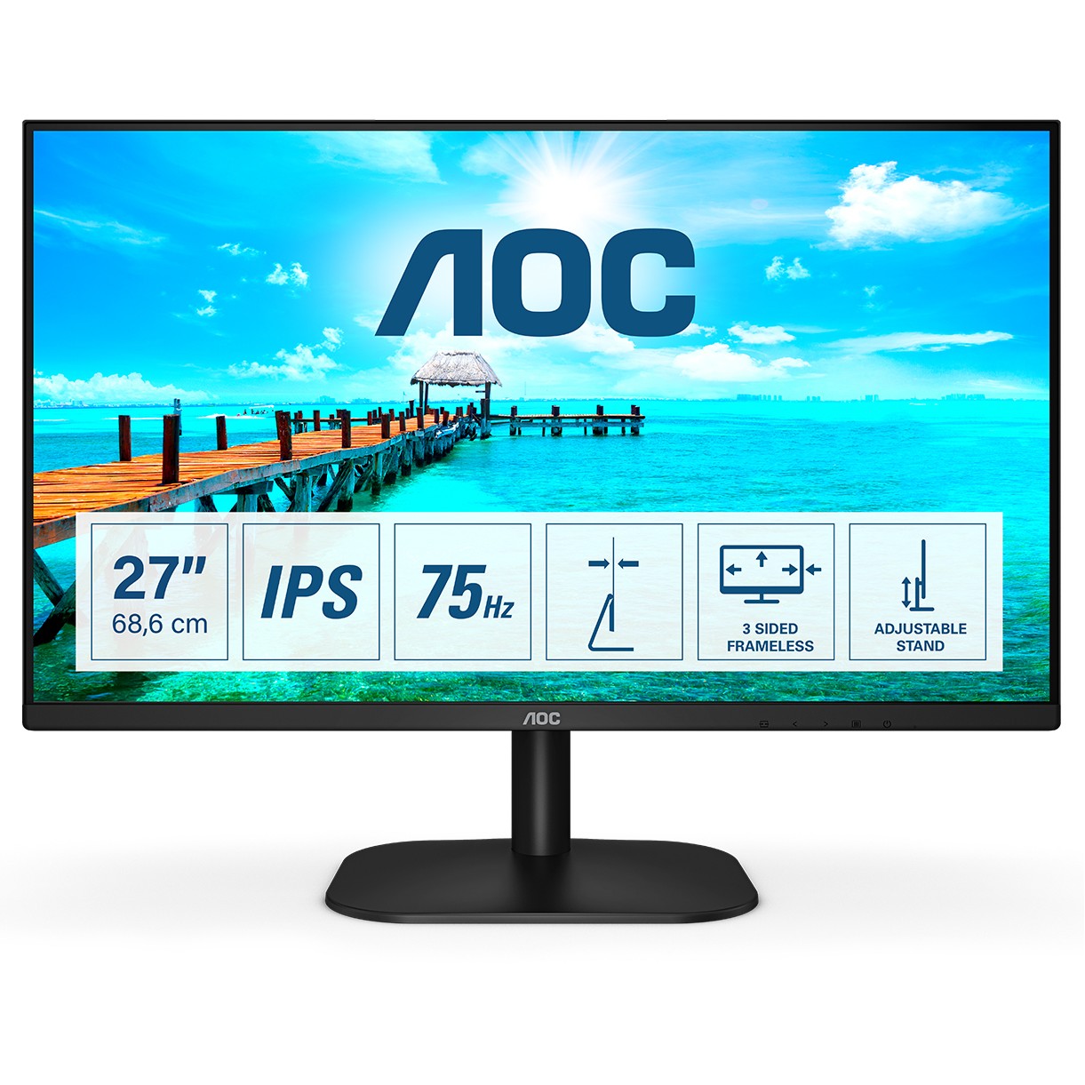 AOC 27B2DA, Monitore, AOC B2 27B2DA LED display 27B2DA (BILD1)