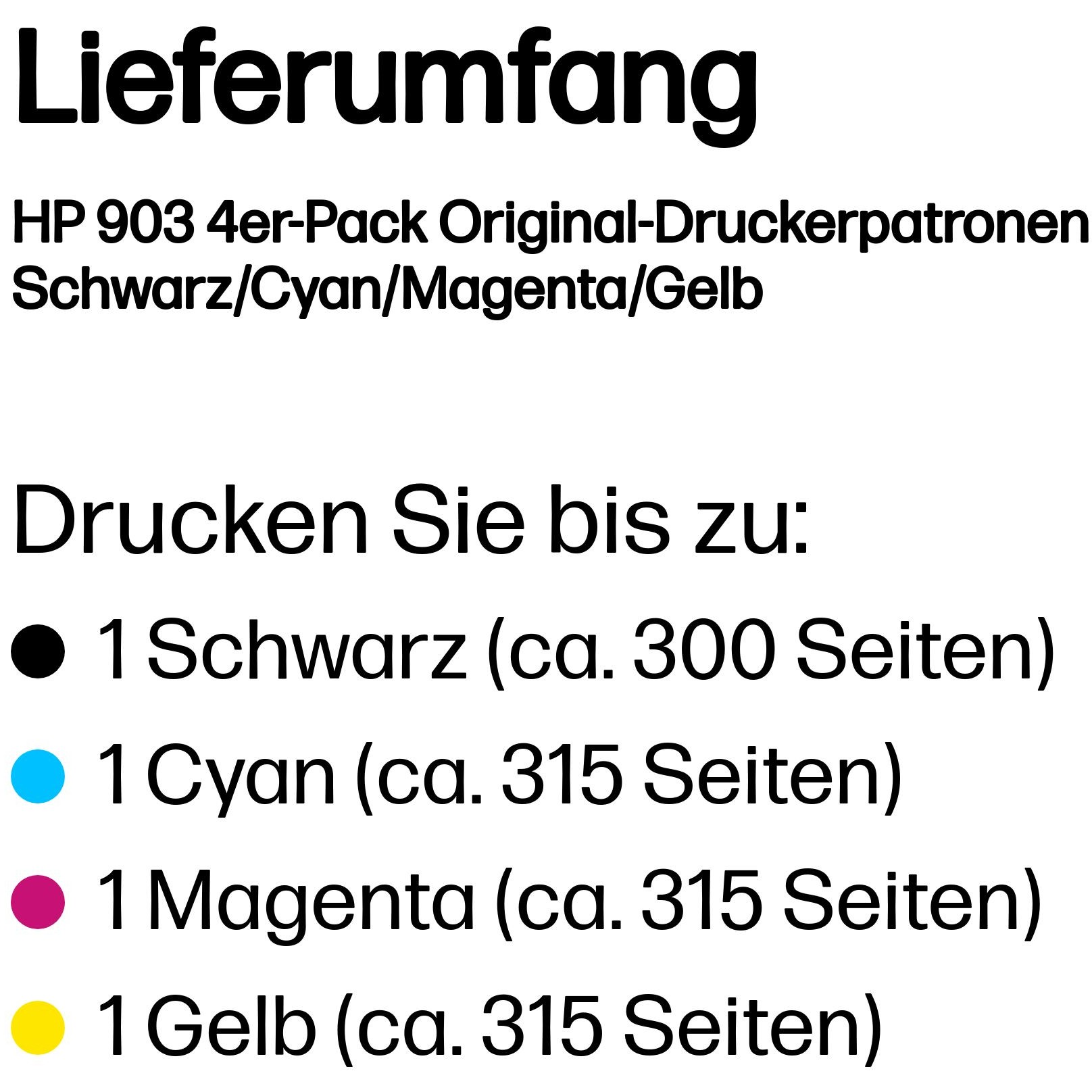 HP 903 4-pack Black/Cyan/Magenta/Yellow Original Ink ink 6ZC73AE (BILD3)