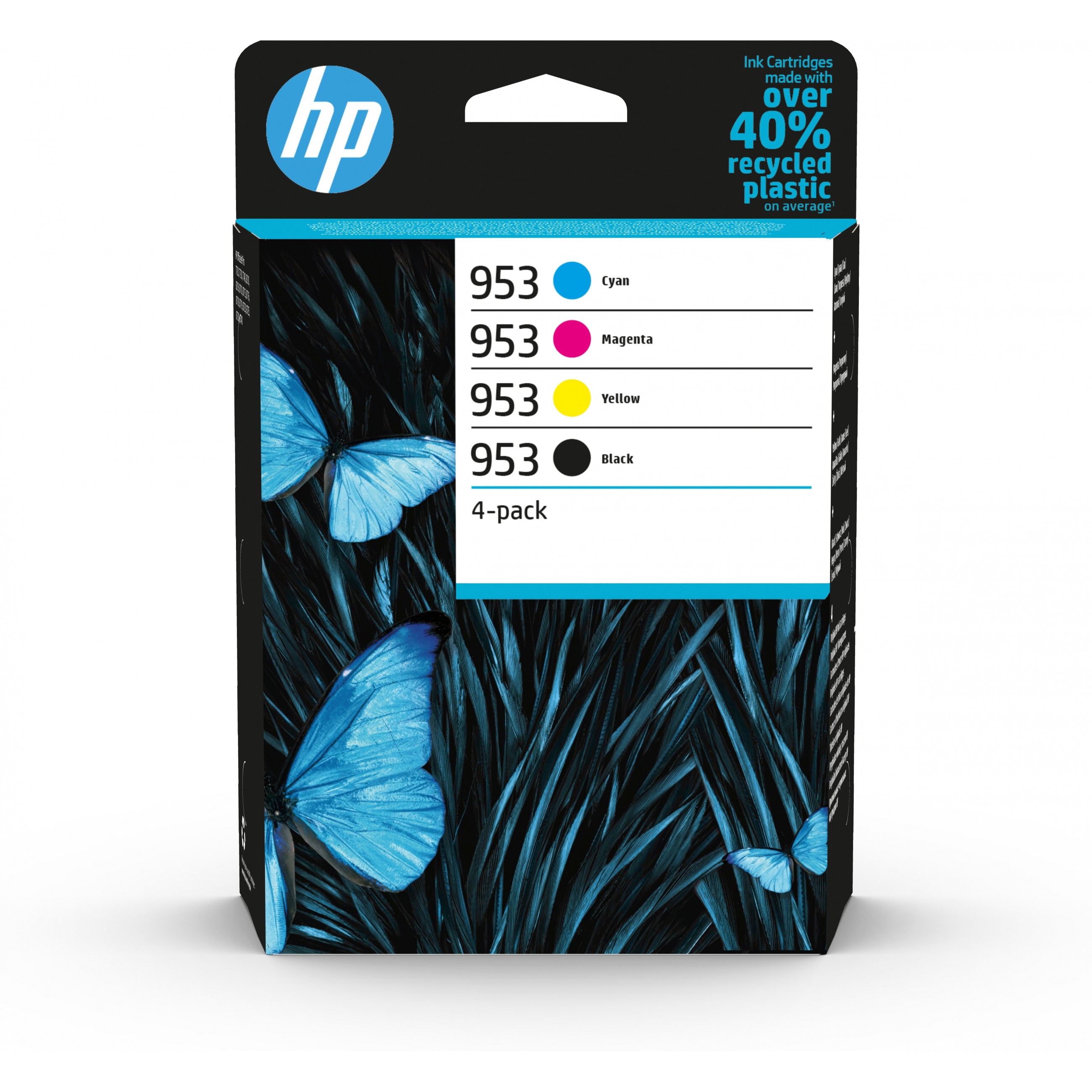 HP 953 4-pack Black/Cyan/Magenta/Yellow Original Ink Cartridges ink - 6ZC69AE