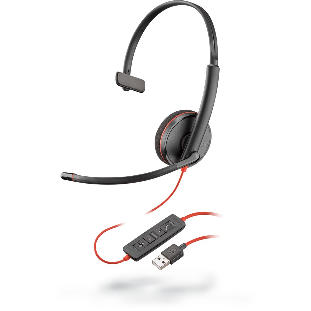 POLY Blackwire C3210 Kopfhörer Kabelgebunden Kopfband Büro/Callcenter USB Typ-A Schwarz