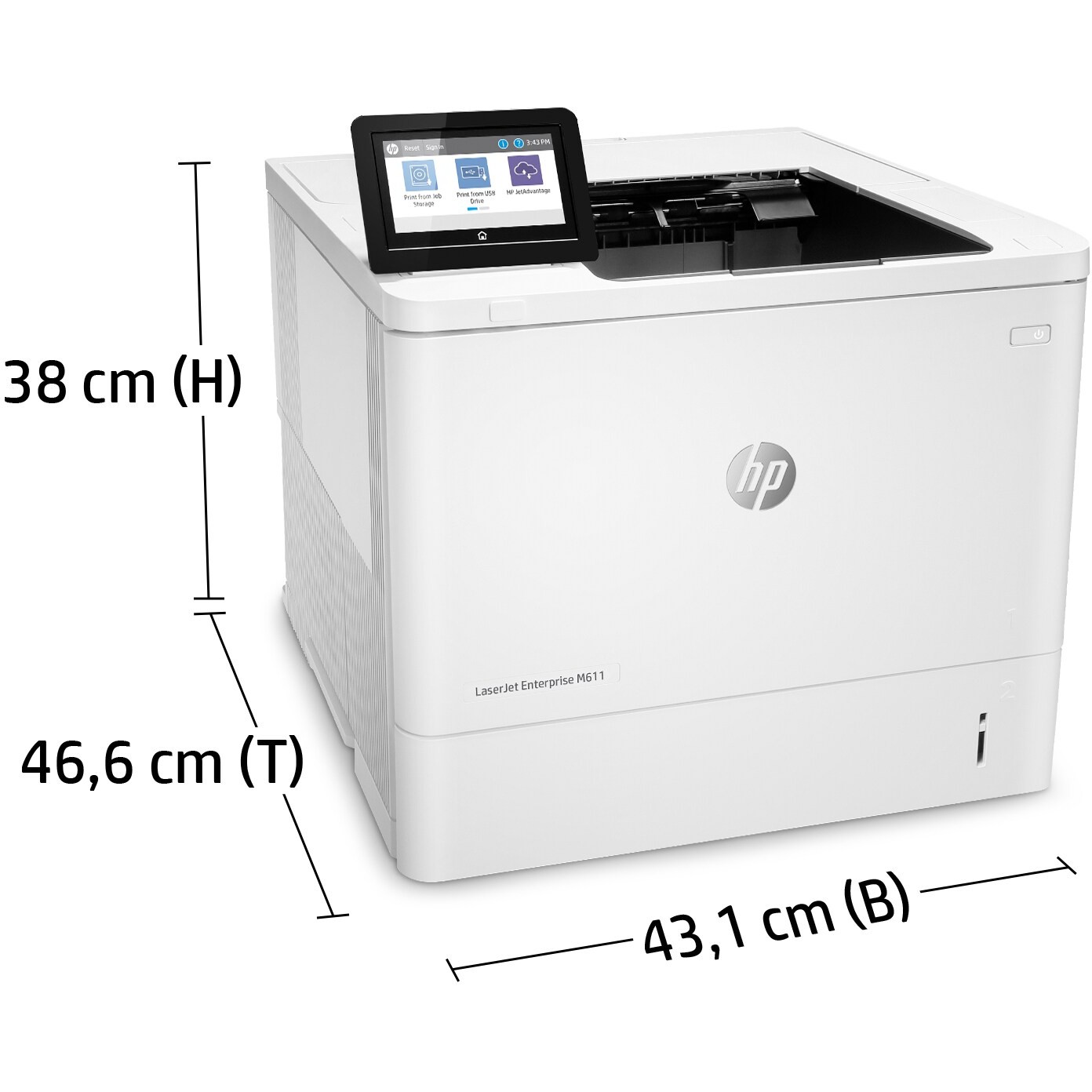 HP 7PS84A#B19, Drucker, HP LaserJet Enterprise M611dn  (BILD6)