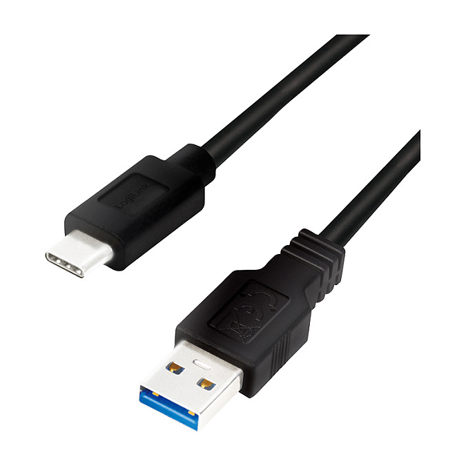 USB3.2 LogiLink USB-A -> USB-C ST/ST 0,5m Black