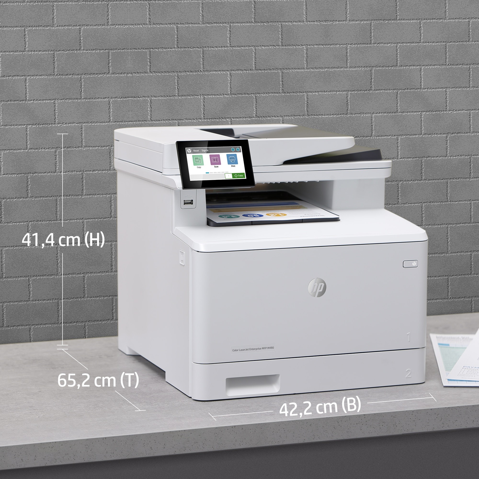 HP 3QA55A#B19, Multifunktionsdrucker, HP Color LaserJet  (BILD3)