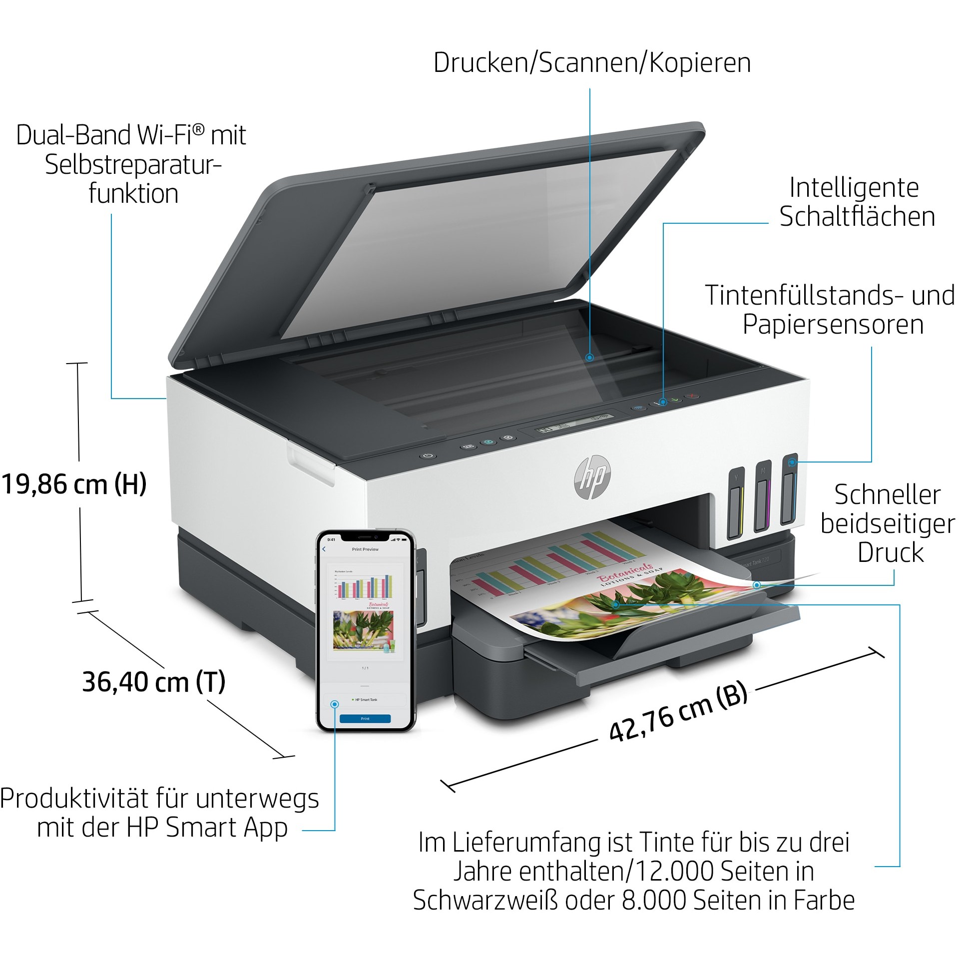 HP 28B54A#BHC, Multifunktionsdrucker, HP Smart Tank 7005  (BILD5)