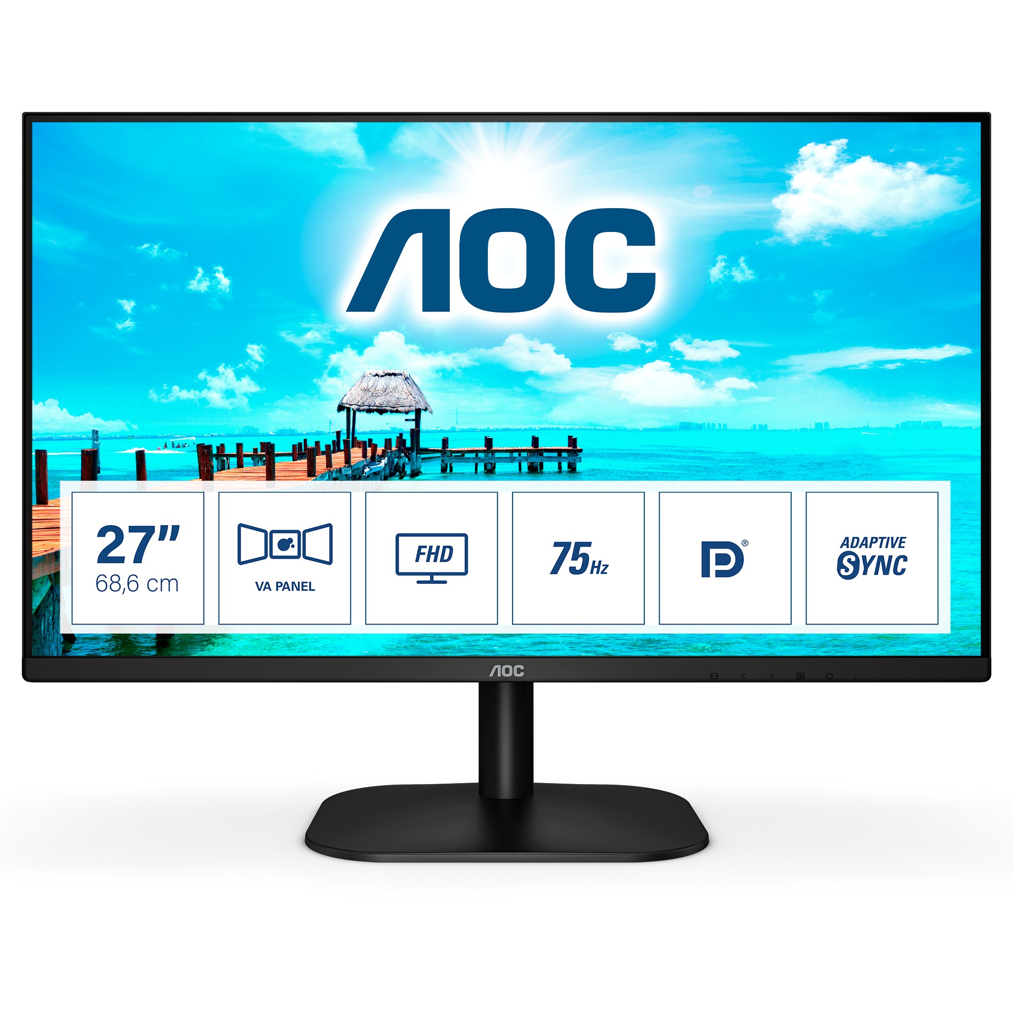 4038986189972 - 27B2QAM LED-Monitor EEK E (A - G) 686 cm (27 Zoll) 1920 x 1080 Pixel 169 4 ms HDMI® DisplayPort Kopfhörer-Buchse VGA Audio-Line-in MVA LED