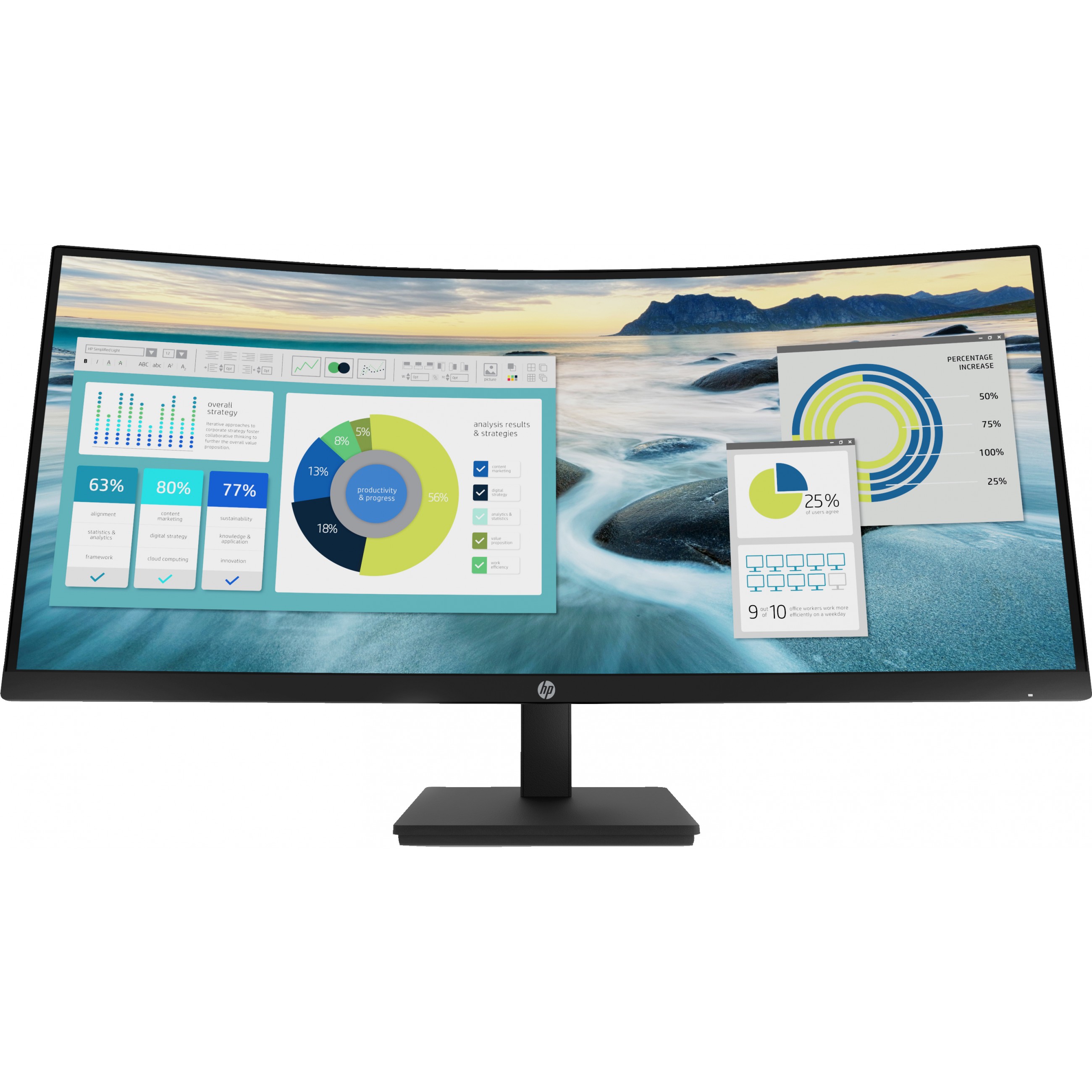 HP P34hc G4 computer monitor - 21Y56AA#ABB