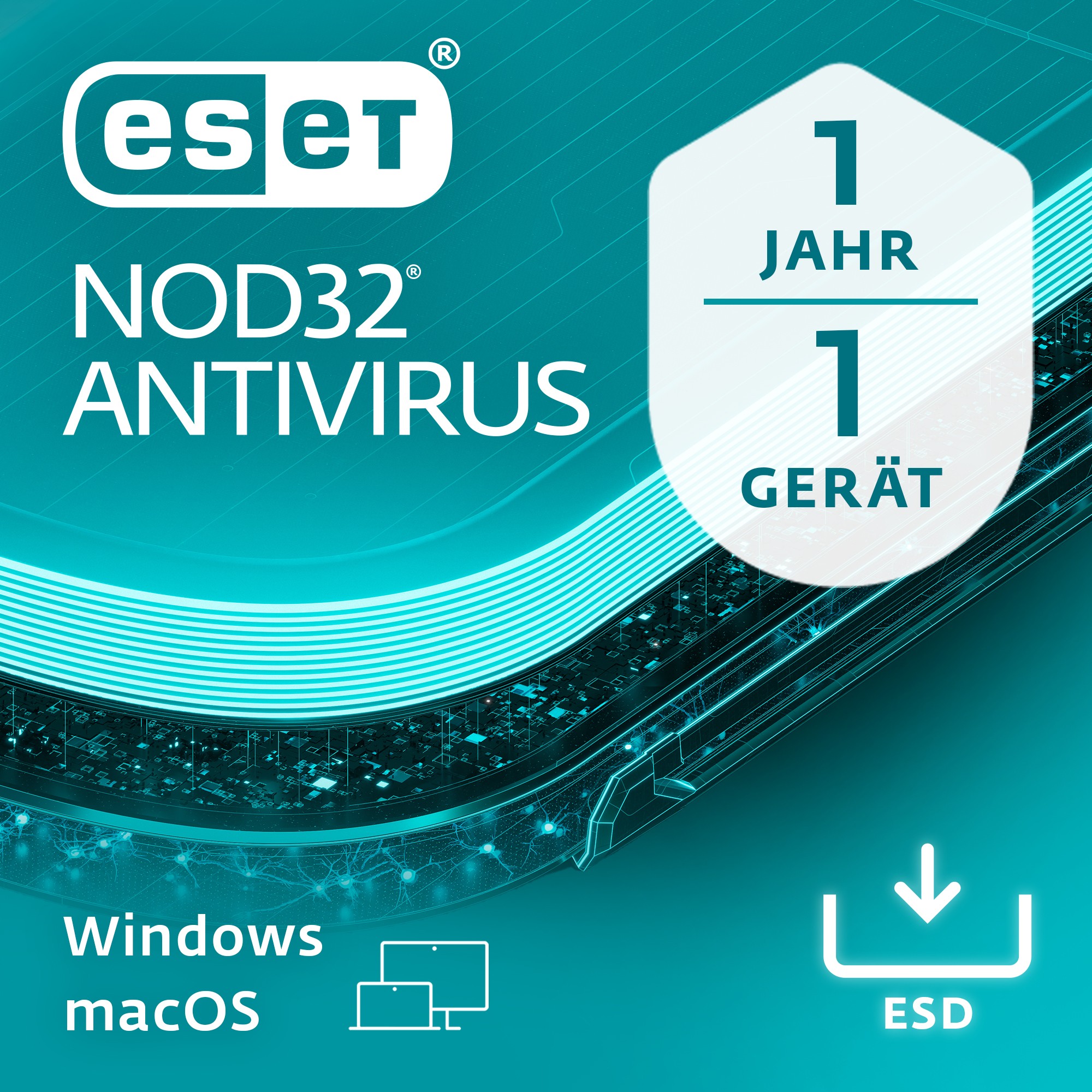 ESET NOD32 Antivirus Antivirus security Voll 1 Lizenz(en) 1 Jahr(e)