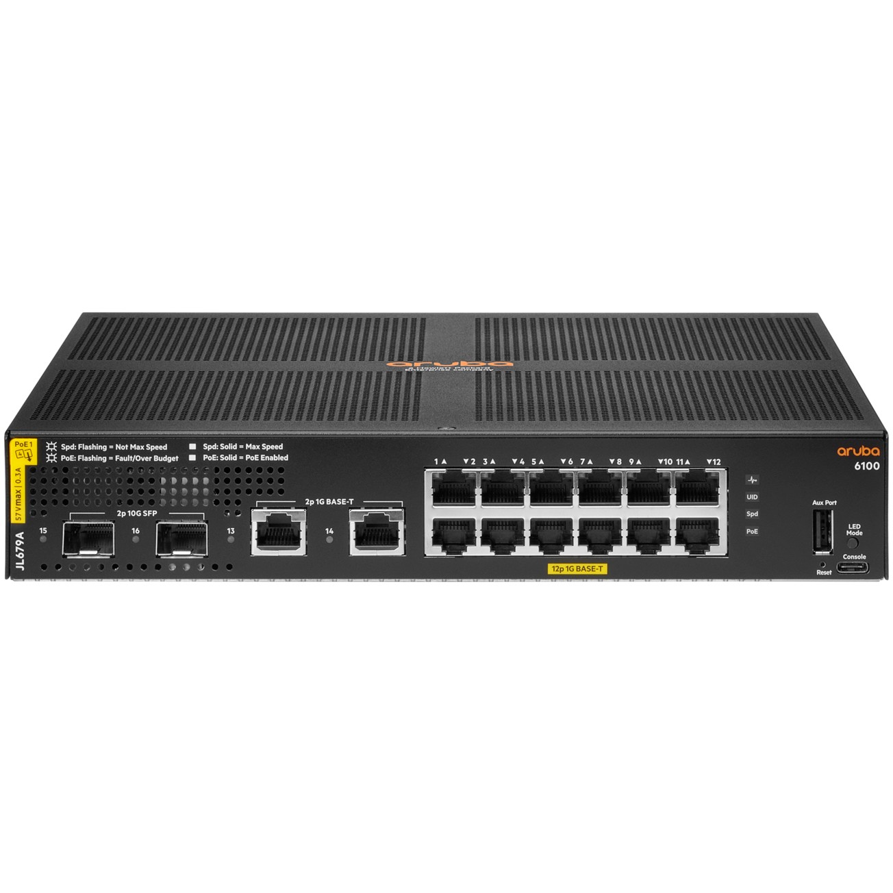 HP Enterprise JL679A#ABB, Switching Hubs, Aruba 6100 12G  (BILD1)