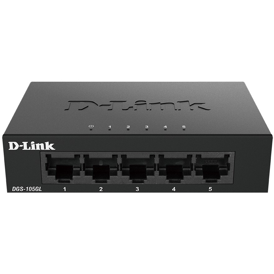 D-Link DGS-105GL/E Netzwerk-Switch Unmanaged Gigabit Ethernet (10/100/1000) Schwarz