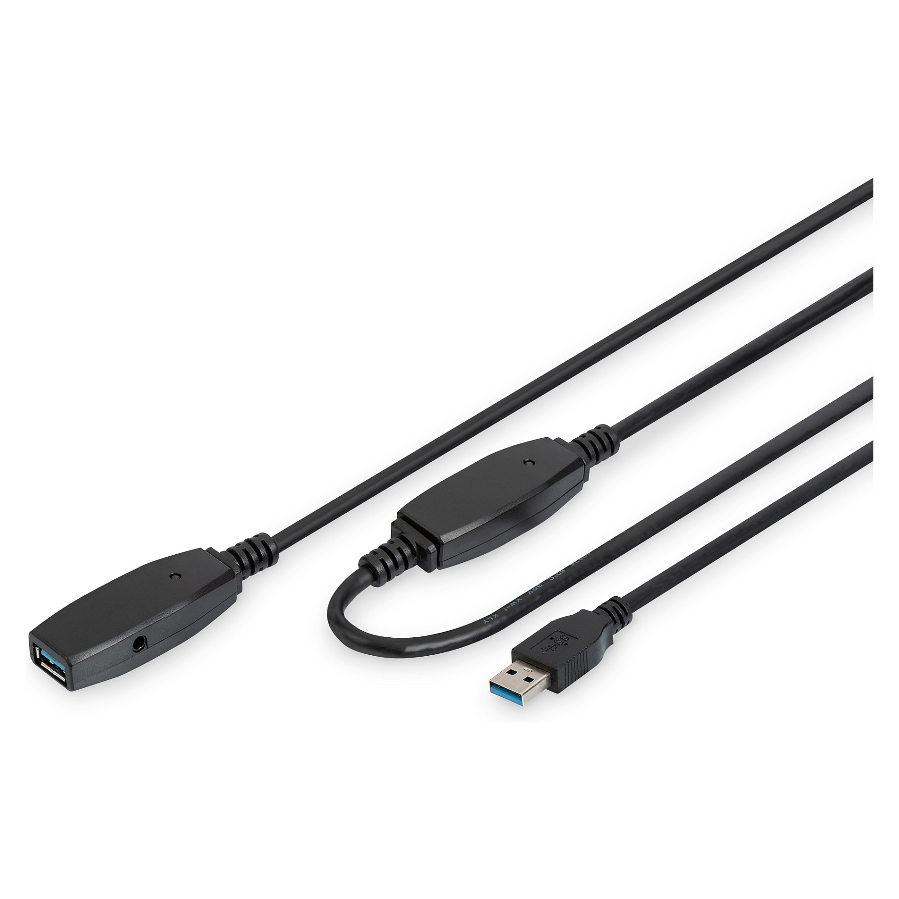 DIGITUS USB 3.0 Aktives Verlängerungskabel 15m, sw