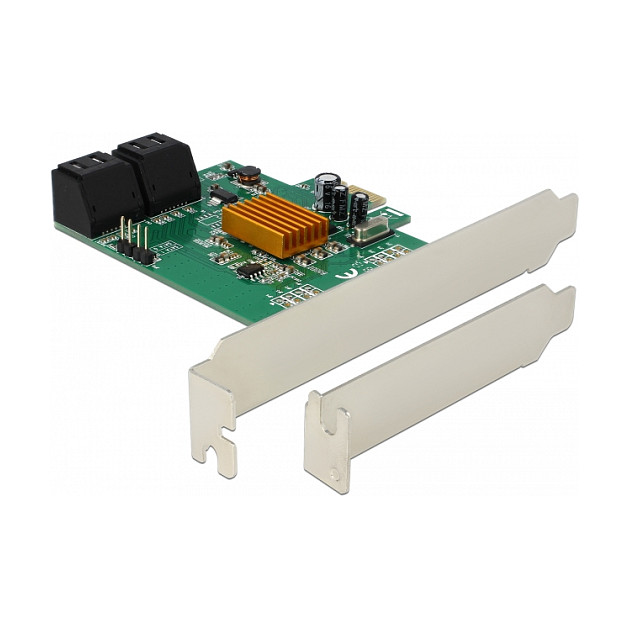 DeLOCK Speicher-Controller SATA 6Gb/s PCIe 2.0 4 Kanal Festplatten Zubehör