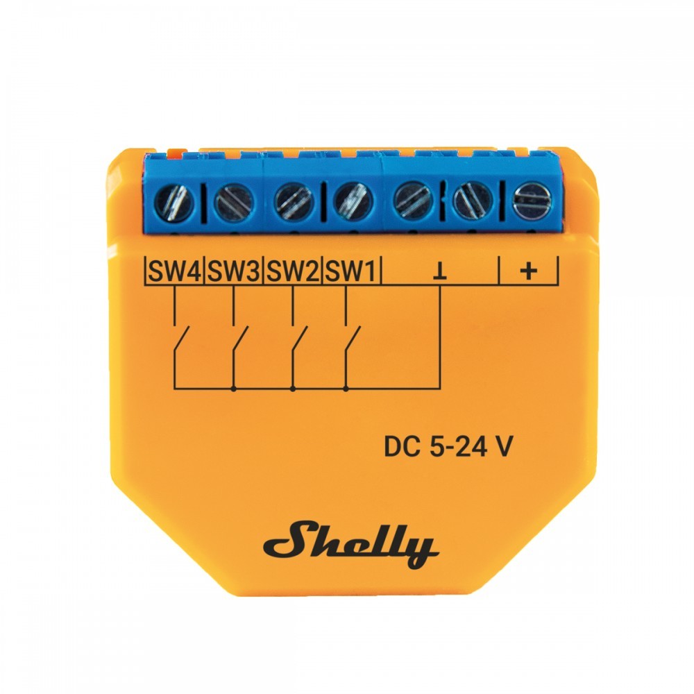 Shelly Shelly_Plus_i4_DC, Smart Home Relais, Shelly Plus  (BILD1)