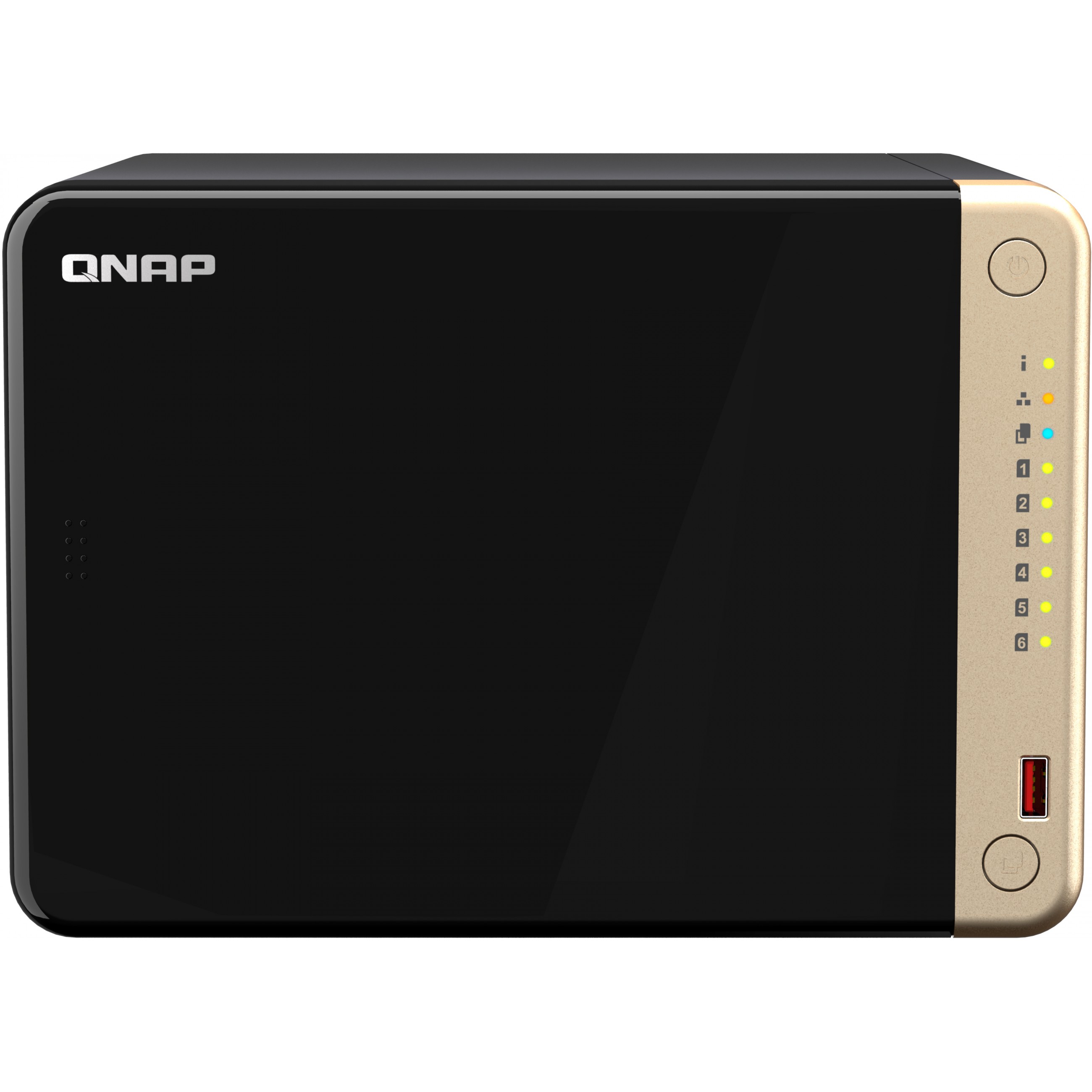 QNAP TS-664-4G NAS & Speicherserver Tower Eingebauter Ethernet-Anschluss Schwarz