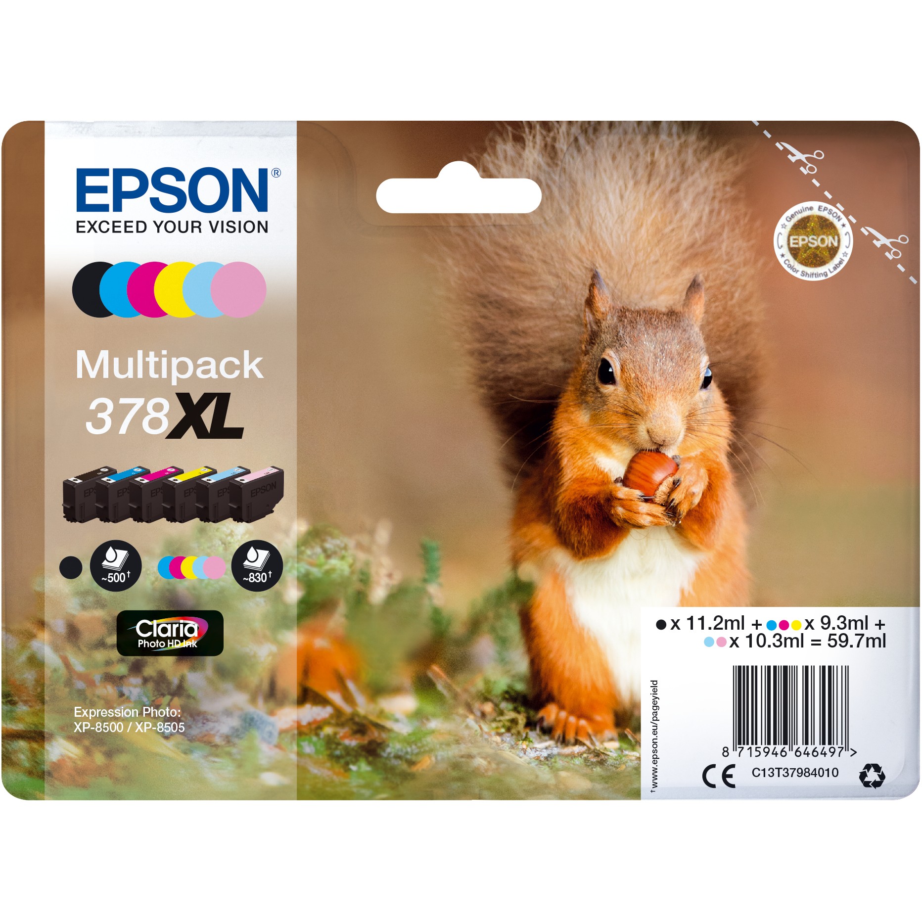 Epson Squirrel 378XL ink cartridge - C13T37984010