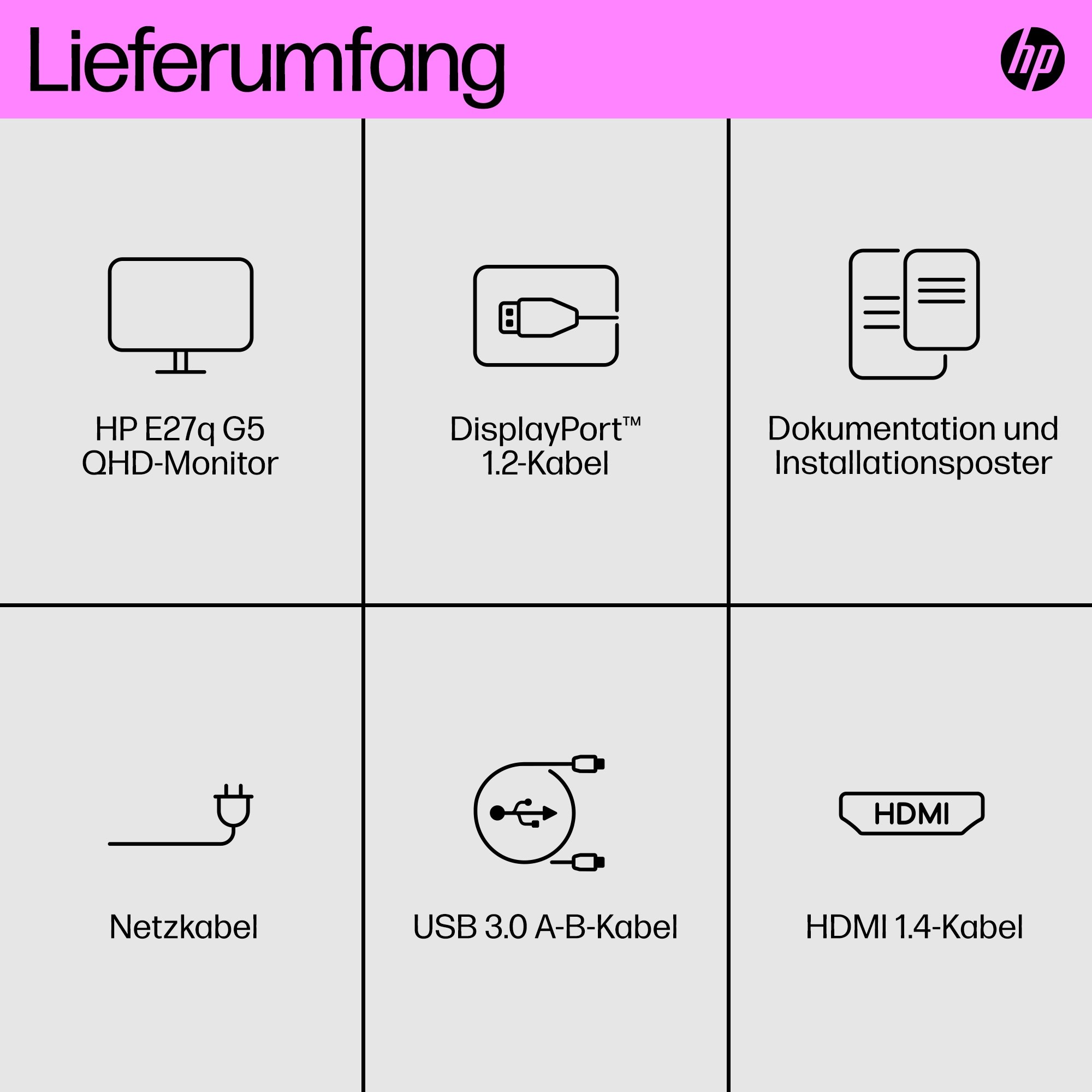 HP 6N6F2AA#ABB, Monitore, HP E27q G5 QHD Monitor monitor  (BILD6)