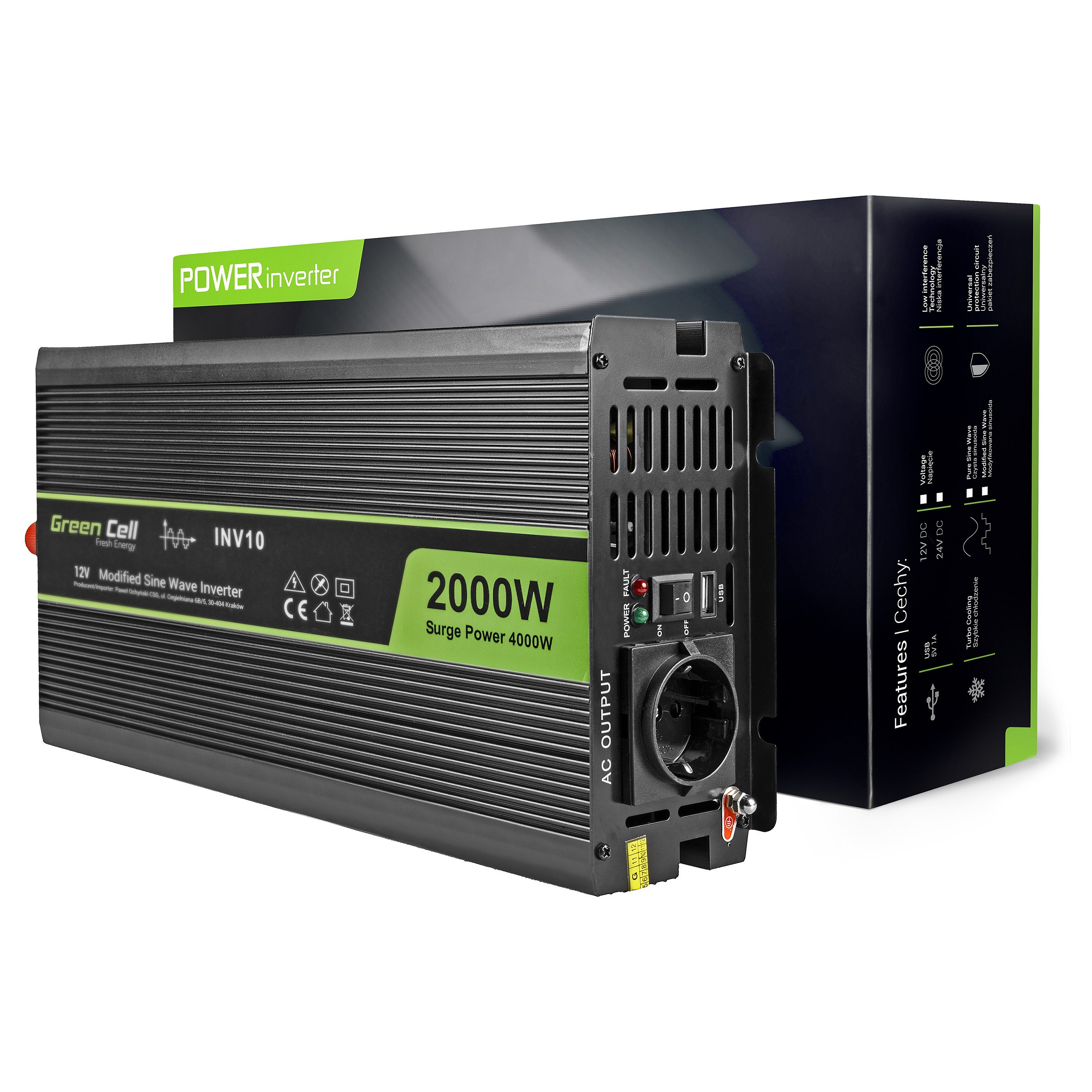 Green Cell INV10 power adapter/inverter USV & Stromversorgung