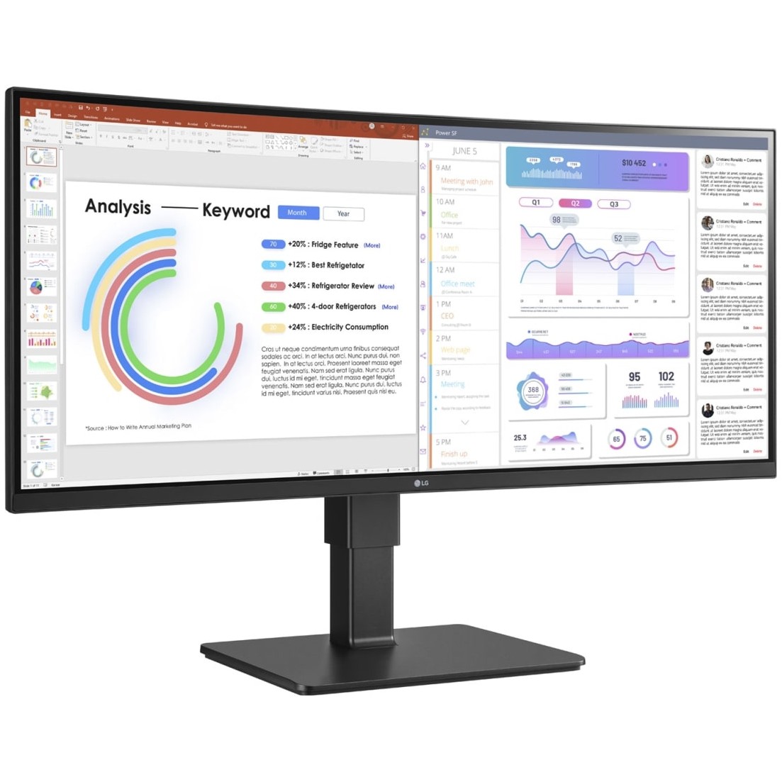 LG 34BQ77QB-B, Monitore, LG 34BQ77QB-B computer monitor  (BILD3)