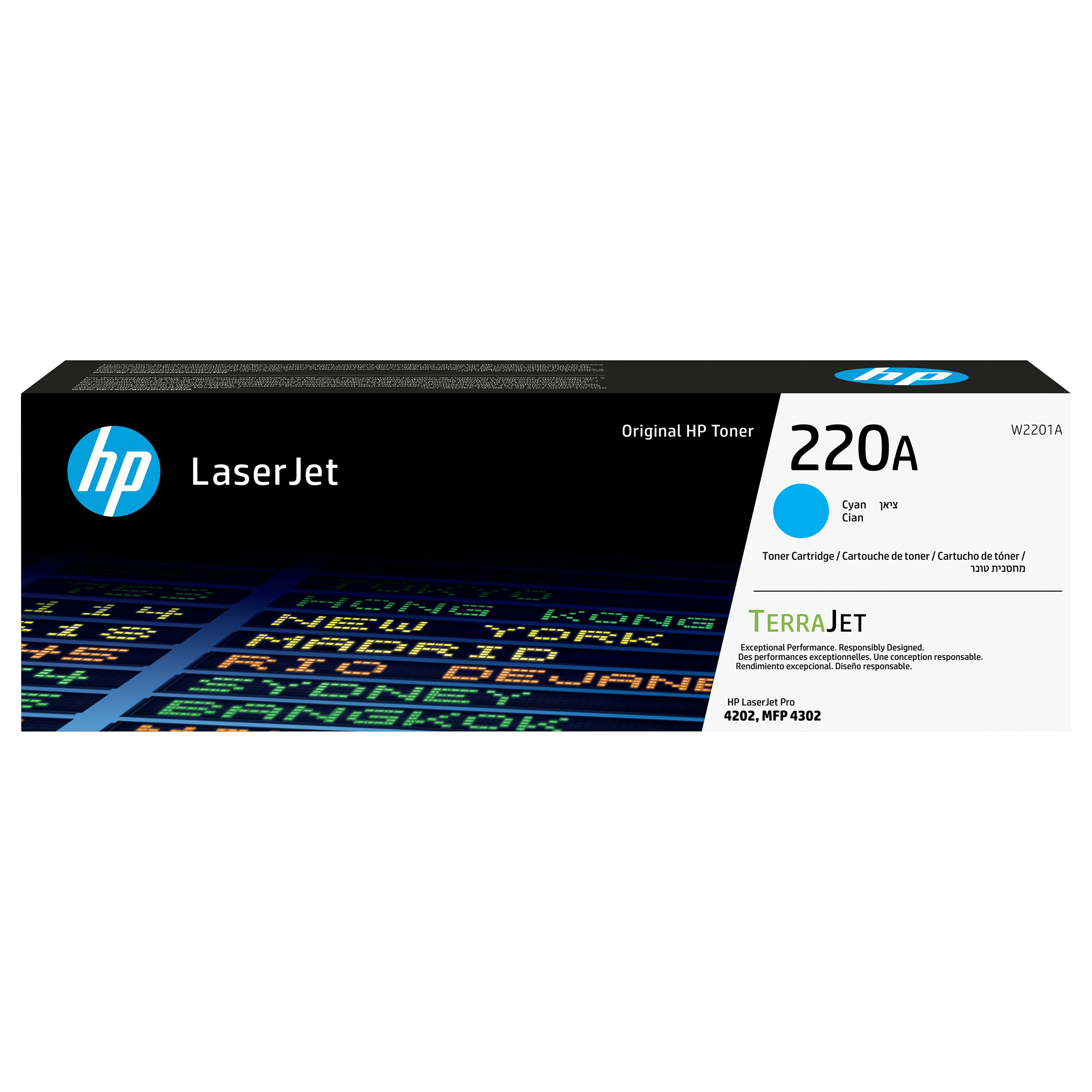 HP 220A Cyn LaserJet toner cartridge