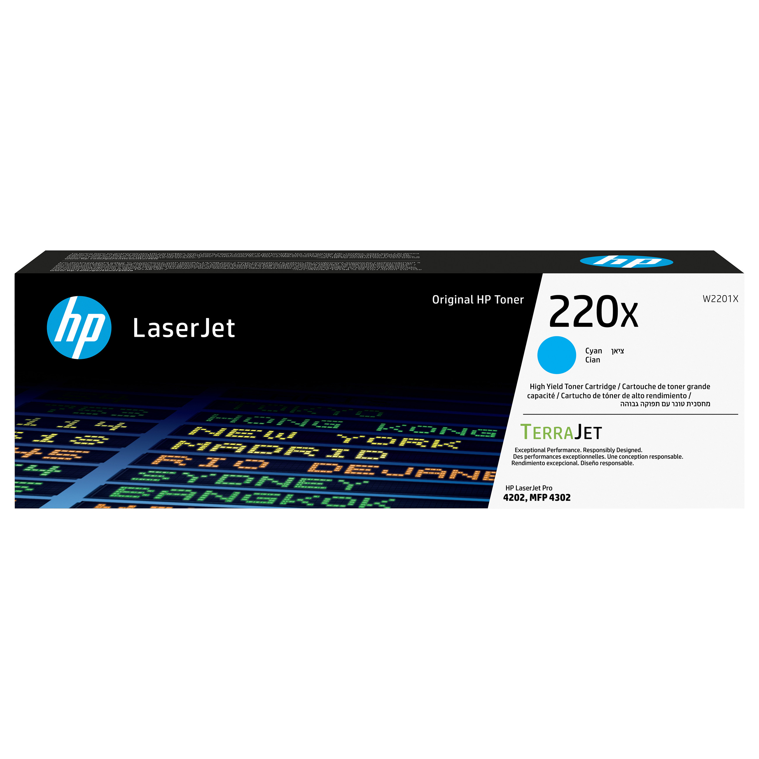 HP 220X Cyn LaserJet toner cartridge