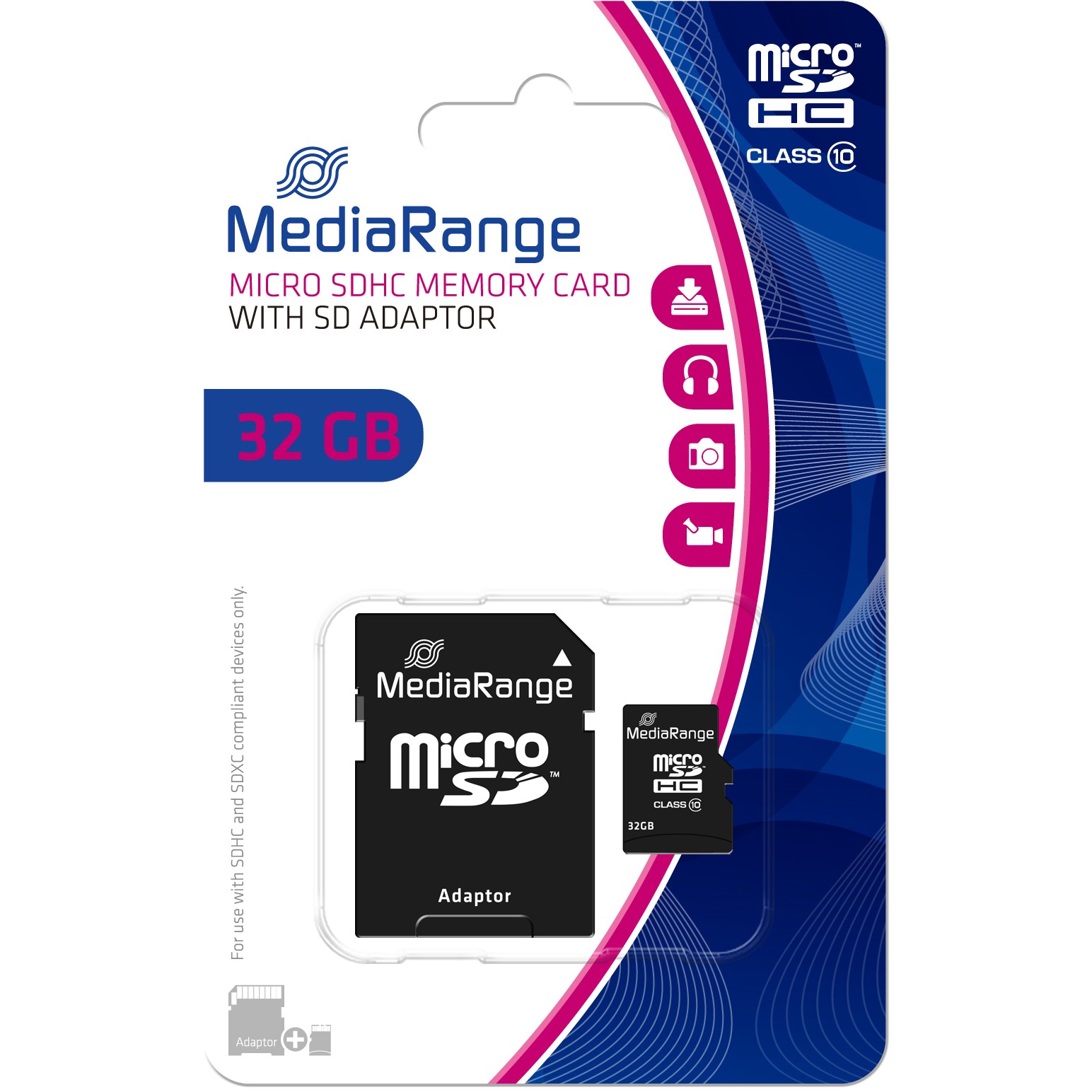 MediaRange 32GB microSDHC Klasse 10