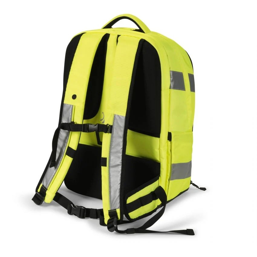 DICOTA Backpack HI-VIS 32-38 litre 15.6\"-17\" yellow