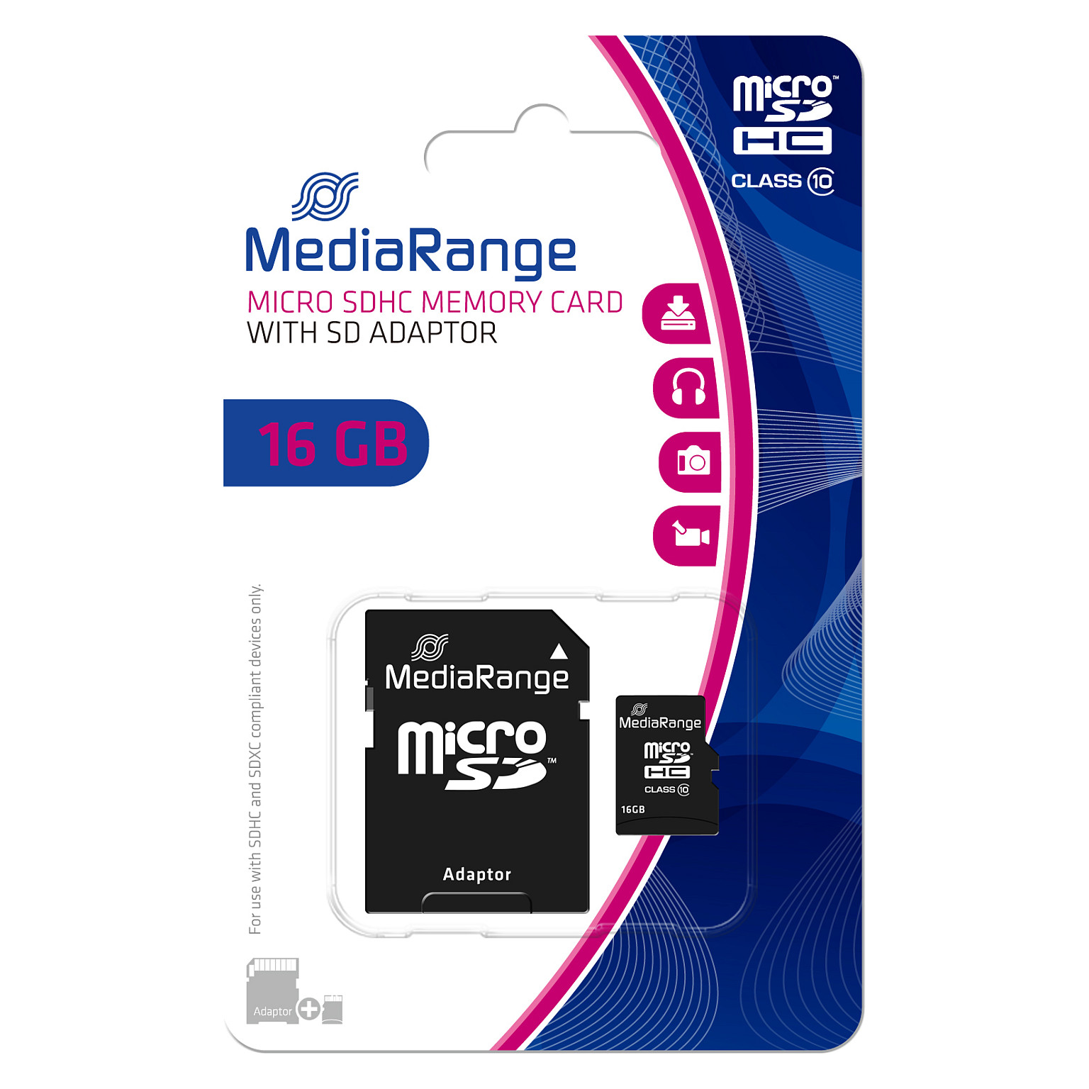 CARD MediaRange MR958 - 16 GB - Schwarz
