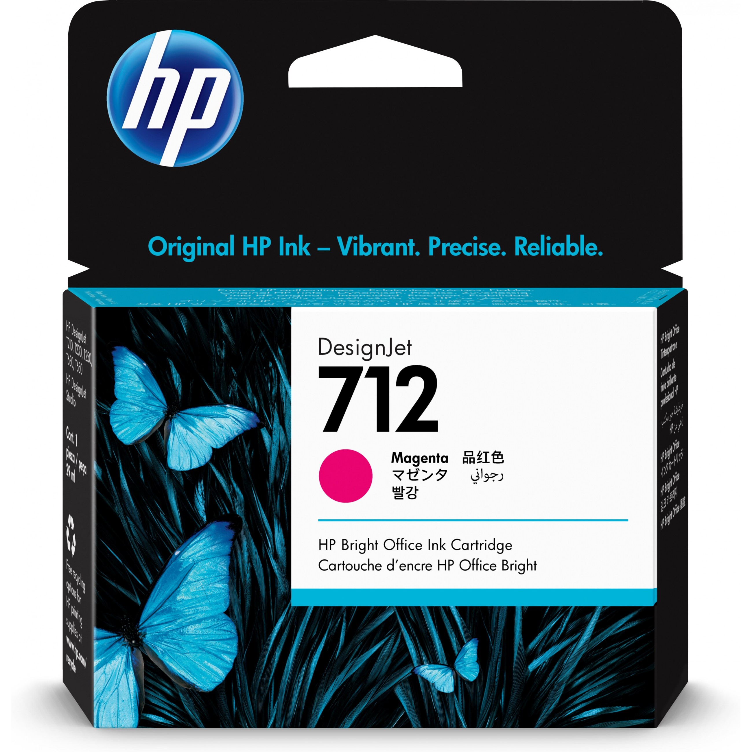 HP 712 29-ml Magenta DesignJet ink cartridge - 3ED68A