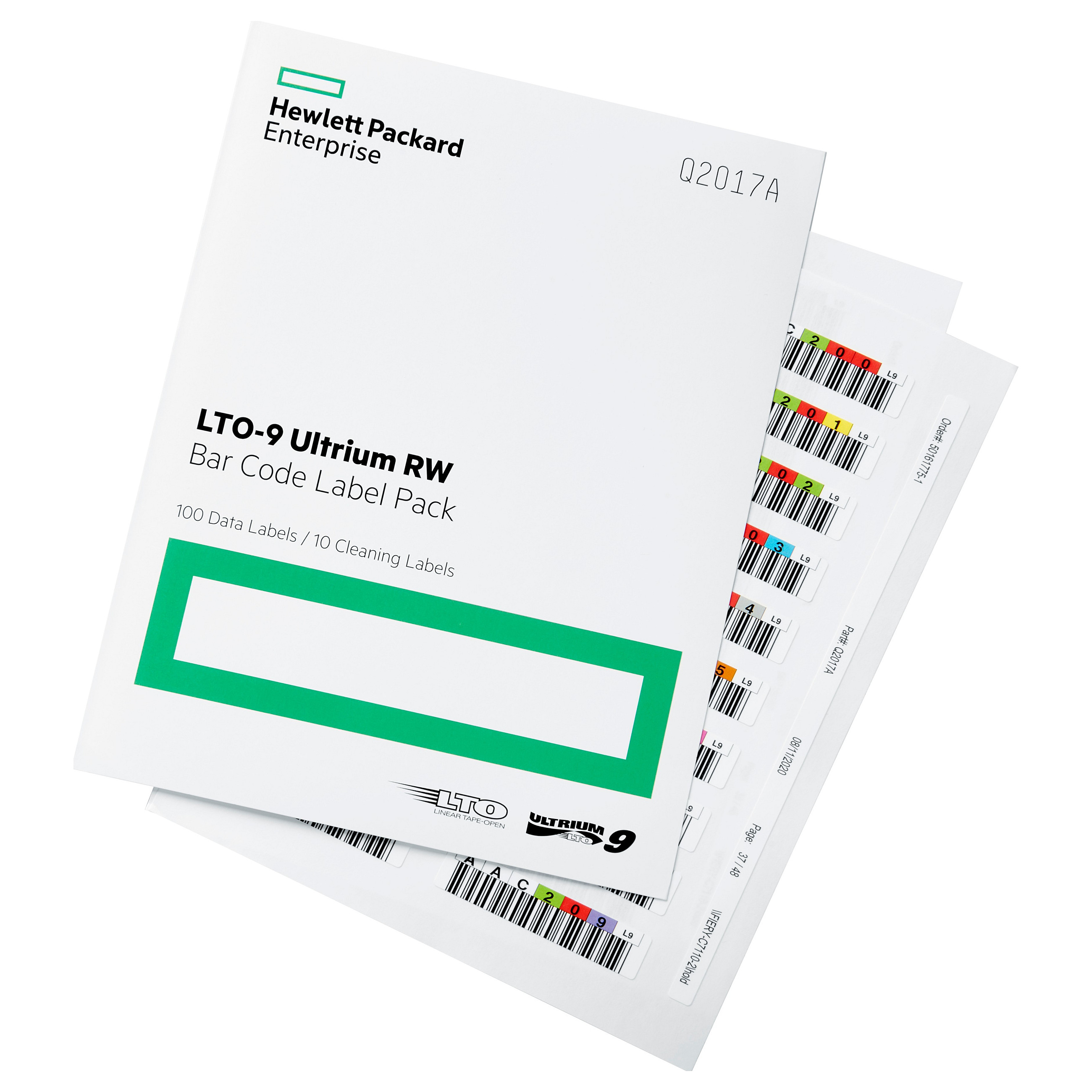 HPE LTO-9 Ultrium RW Bar Code Label Pack Streamer-Tapes
