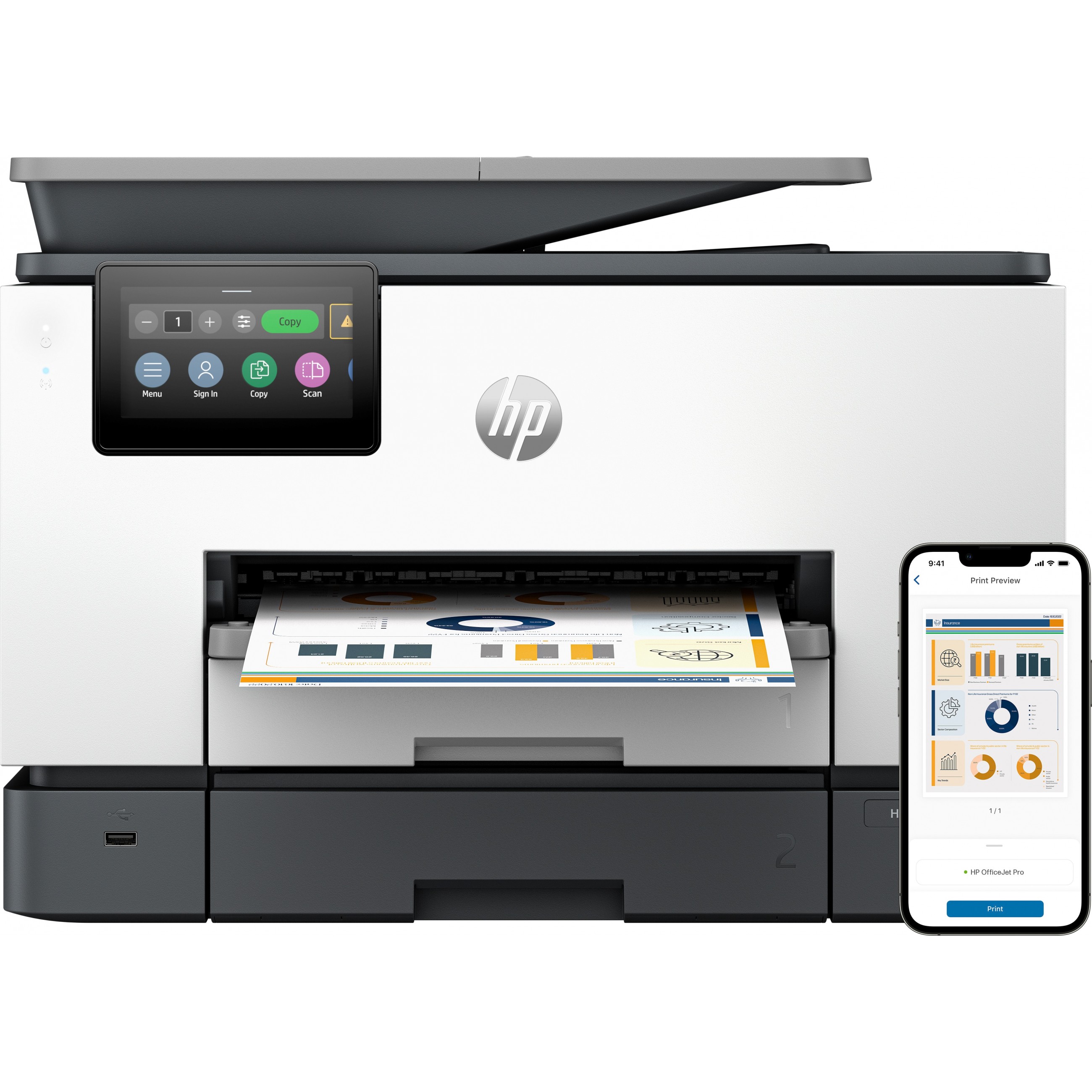 HP OfficeJet Pro 9130b All-in-One Printer - 4U561B#629