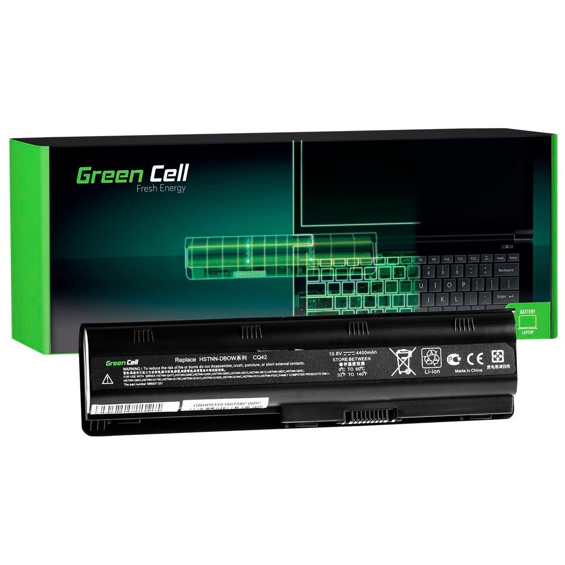 GREEN CELL Laptop Battery for HP 635 650 655 2000 Pavilion G6 G7 - 11.1V - 4400mAh