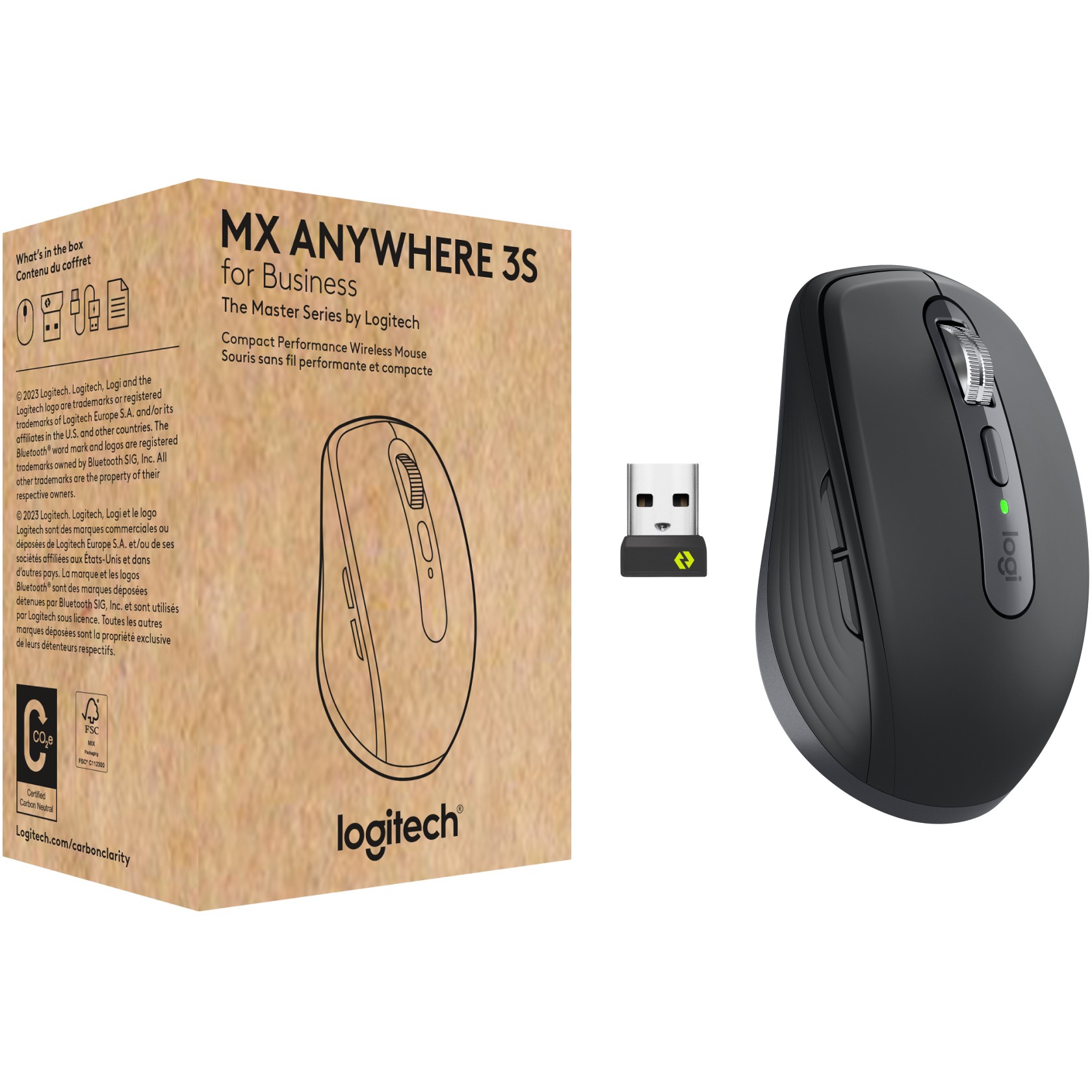 Logitech MX Anywhere 3S for Business mouse - 910-006958