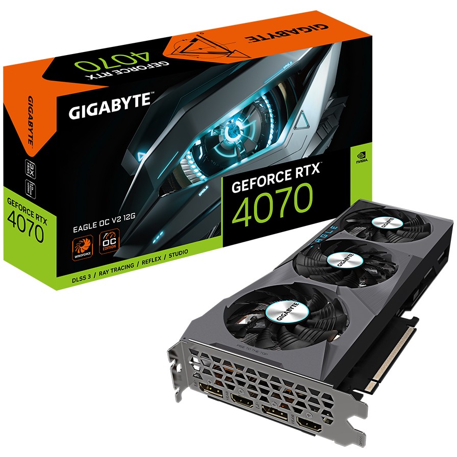 Gigabyte EAGLE GeForce RTX 4070 OC V2 12G - GV-N4070EAGLE OCV2-12GD