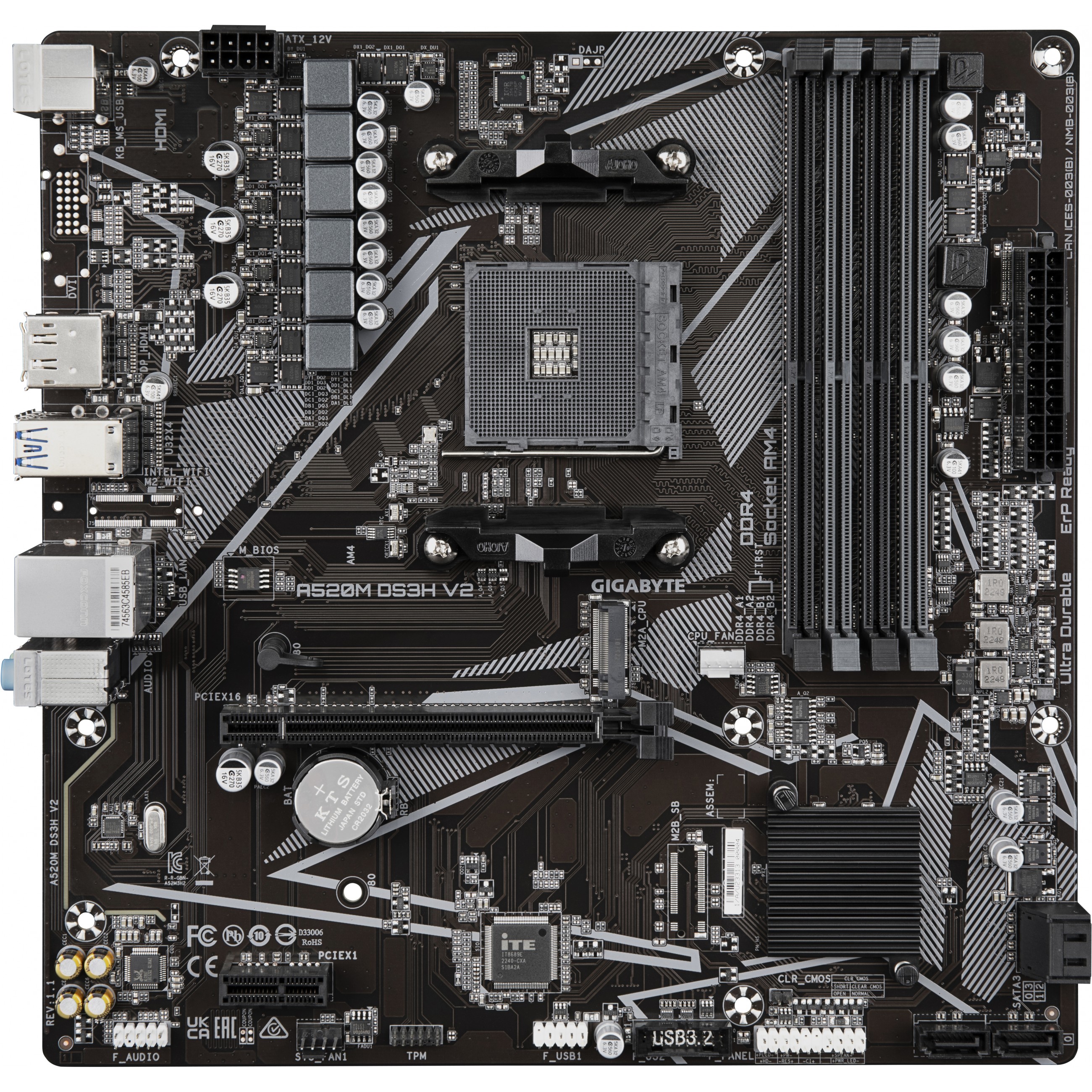 Gigabyte A520M DS3H V2, Mainboards AMD, Gigabyte A520M A520M V2 (BILD3)