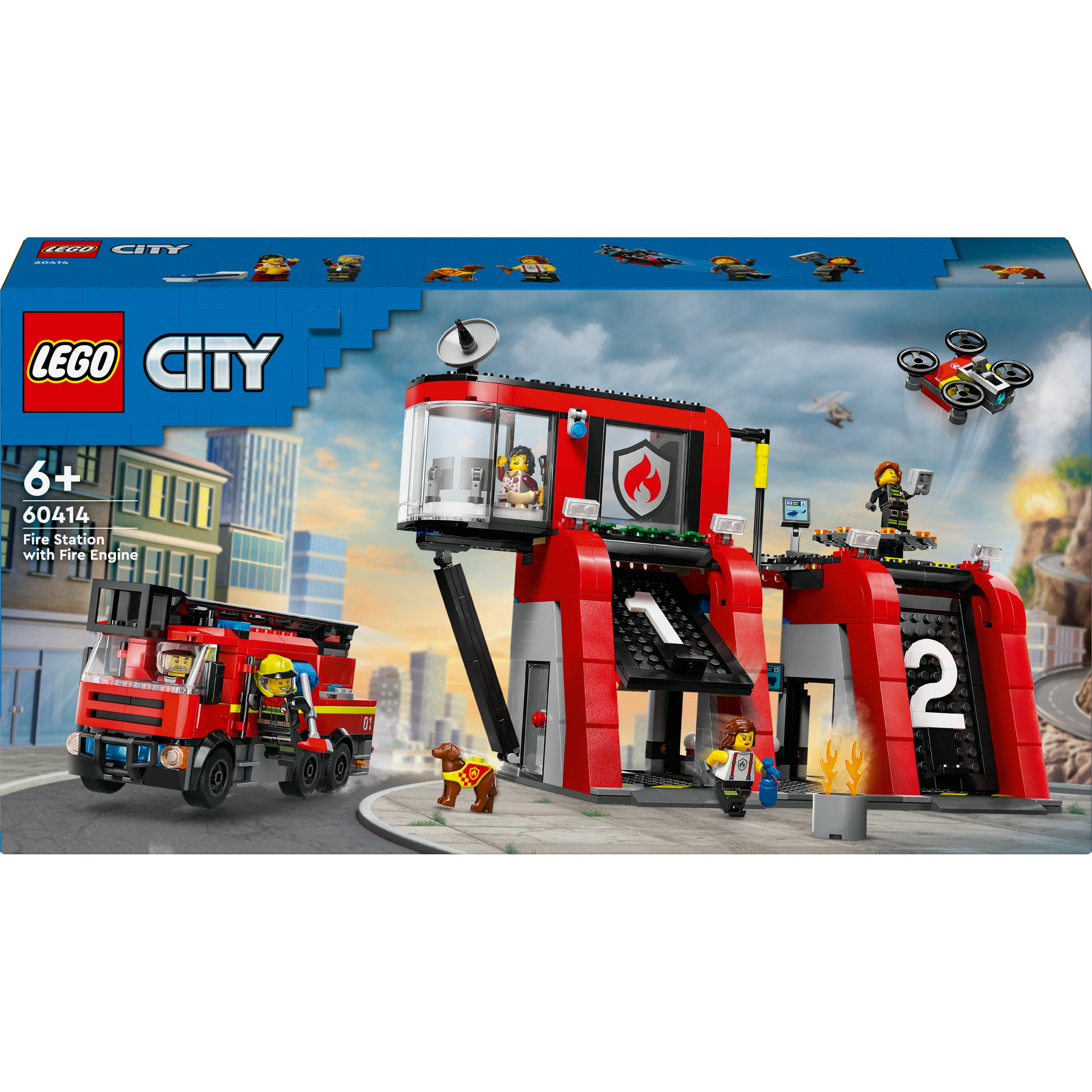 LEGO 60414, Spielzeug, LEGO Fire Station with Fire Truck 60414 (BILD1)
