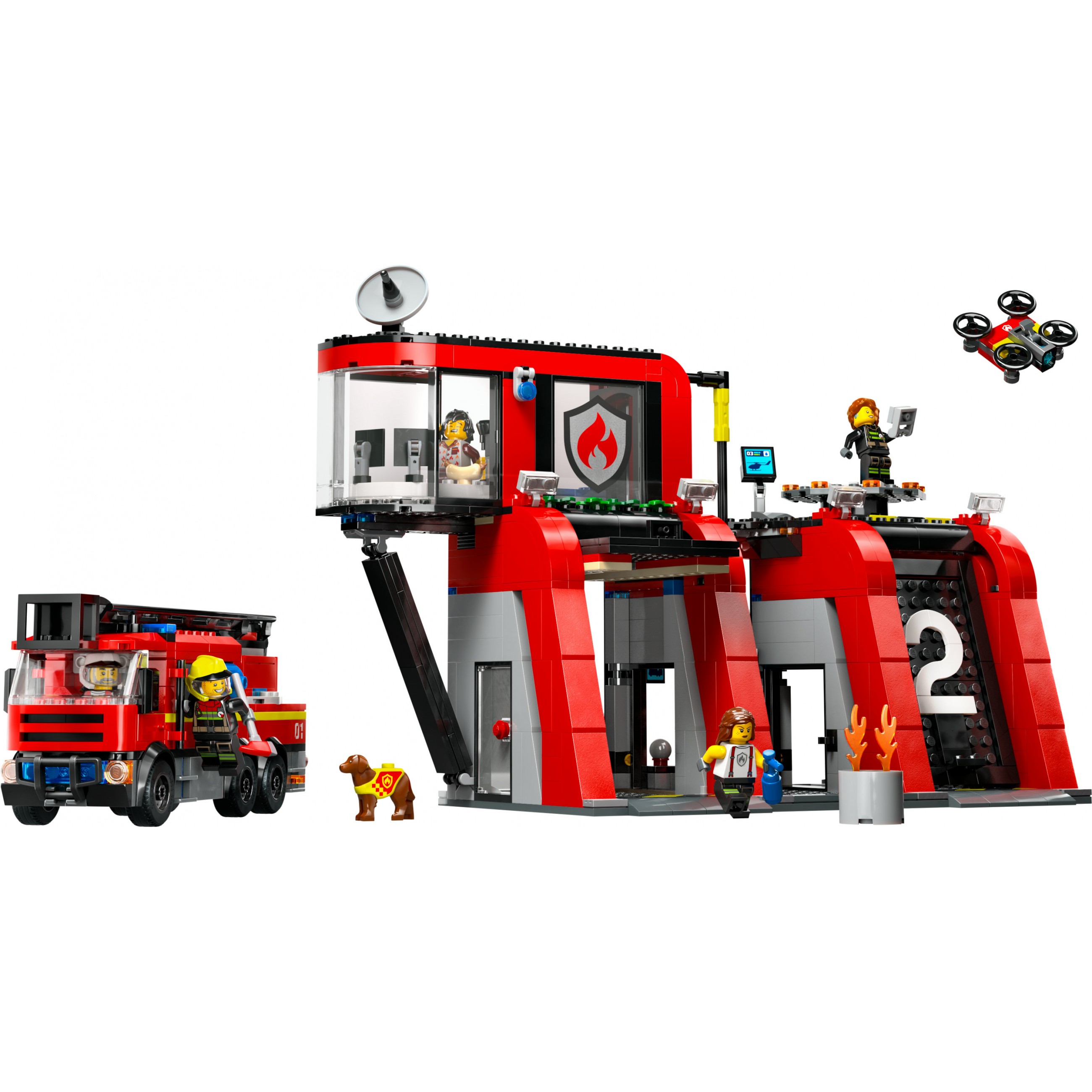 LEGO 60414, Spielzeug, LEGO Fire Station with Fire Truck 60414 (BILD2)